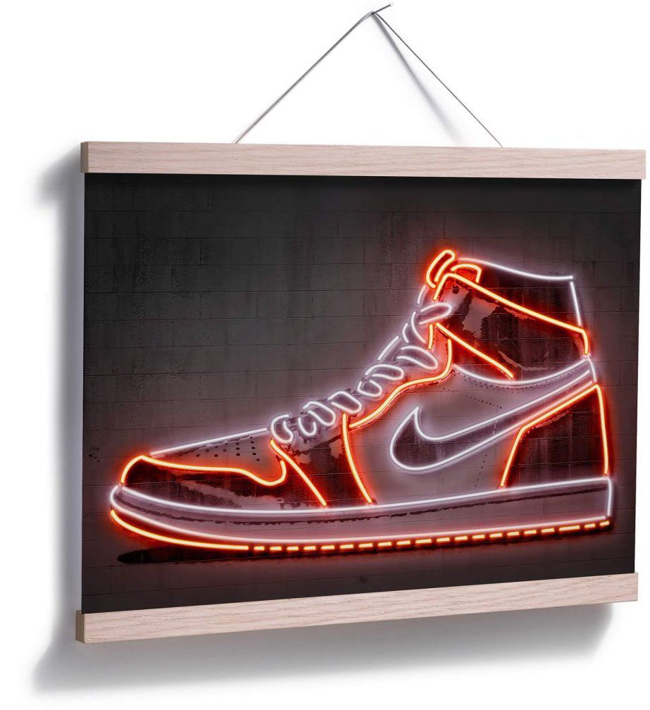 Schuh St), Wandbild, Sneaker, Poster Nike Mielu Wall-Art Neon (1 Wandposter Bild, Poster, Schuh
