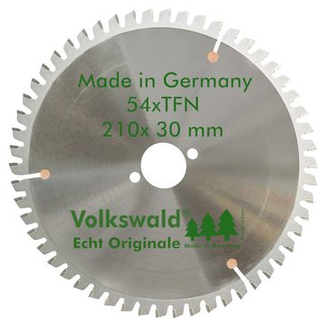 Volkswald Kreissägeblatt Volkswald ® HM-Kreissägeblatt TFN 210 x 30 mm Z= 54 Hart- Weichholz, Echt Originale Volkswald® Made in Germany