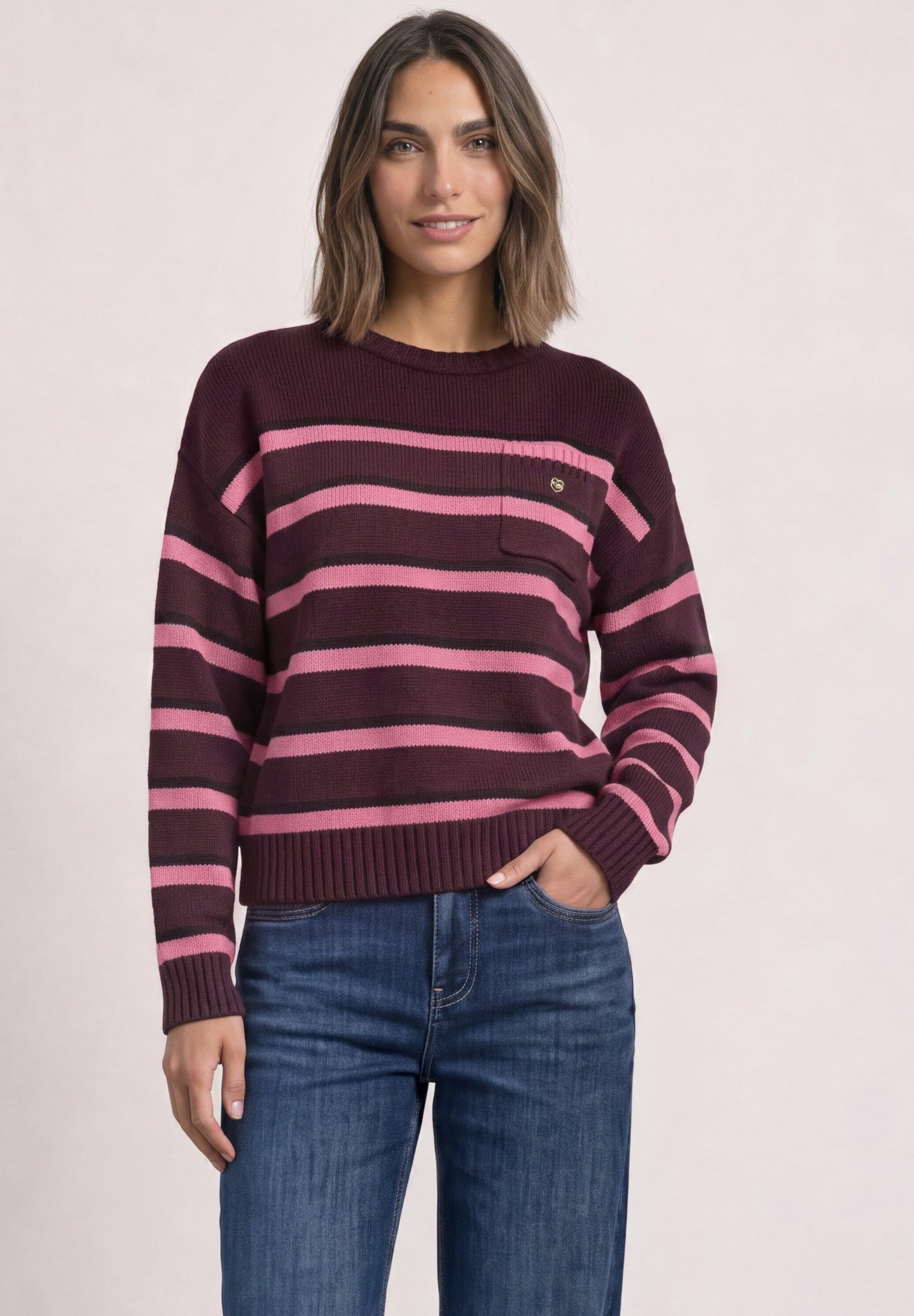 STREET ONE Strickpullover mit Brusttasche
