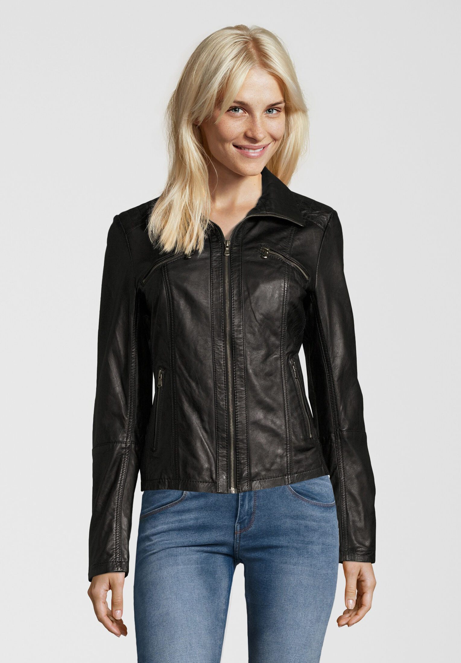 7eleven Lederjacke CONNIE (1-St) mit leicht günstig online kaufen