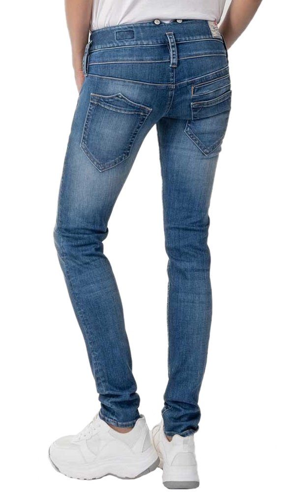 Herrlicher Slim-fit-Jeans Pitch slim Denim Organic sea blue