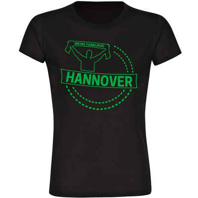 multifanshop T-Shirt Damen Hannover - Meine Fankurve - Frauen