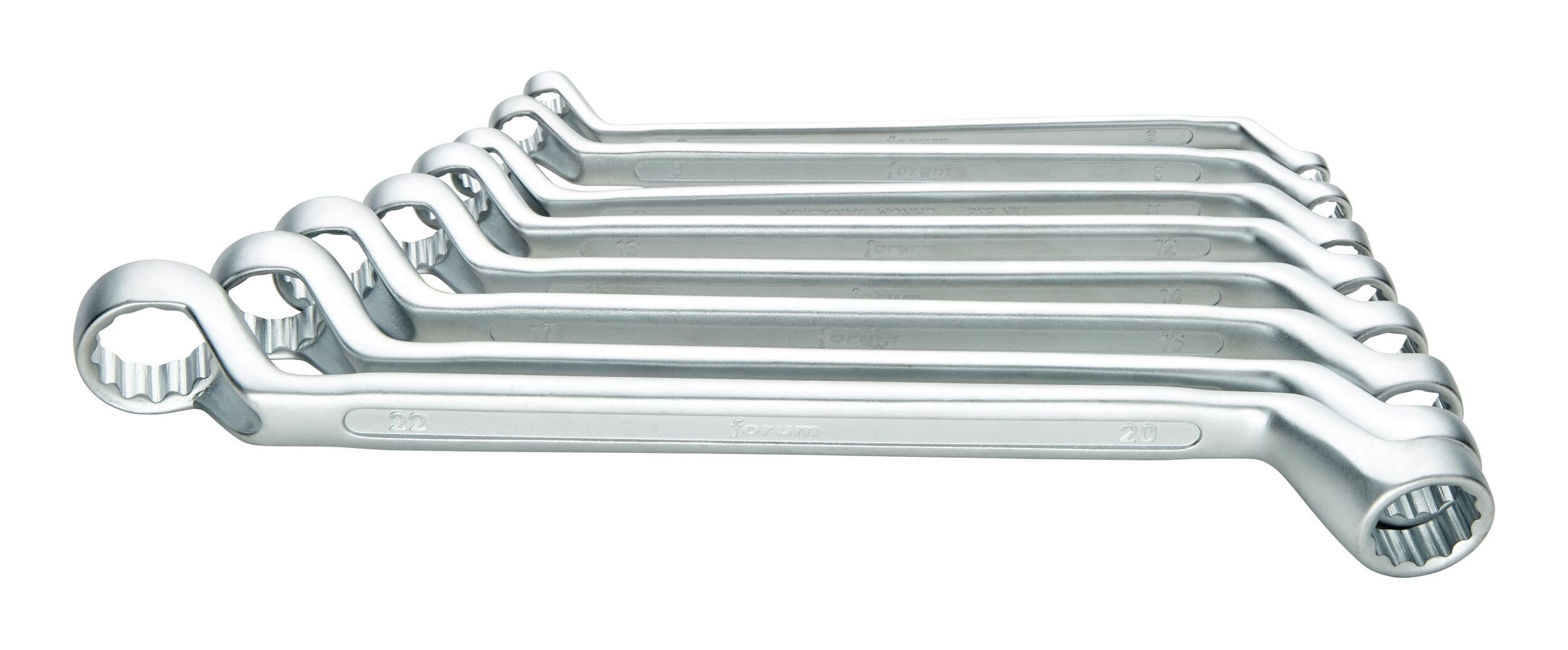 forum® Ringschlüssel (8 St), Doppelringschlüssel-Satz D838 8tlg. 6-22 mm