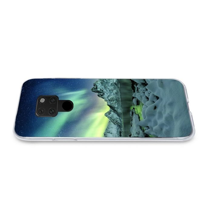 MuchoWow Handyhülle Meer - Eis - Nordlicht - Winter - Natur Phone Case Handyhülle Huawei Mate 20 Silikon Schutzhülle RV10847