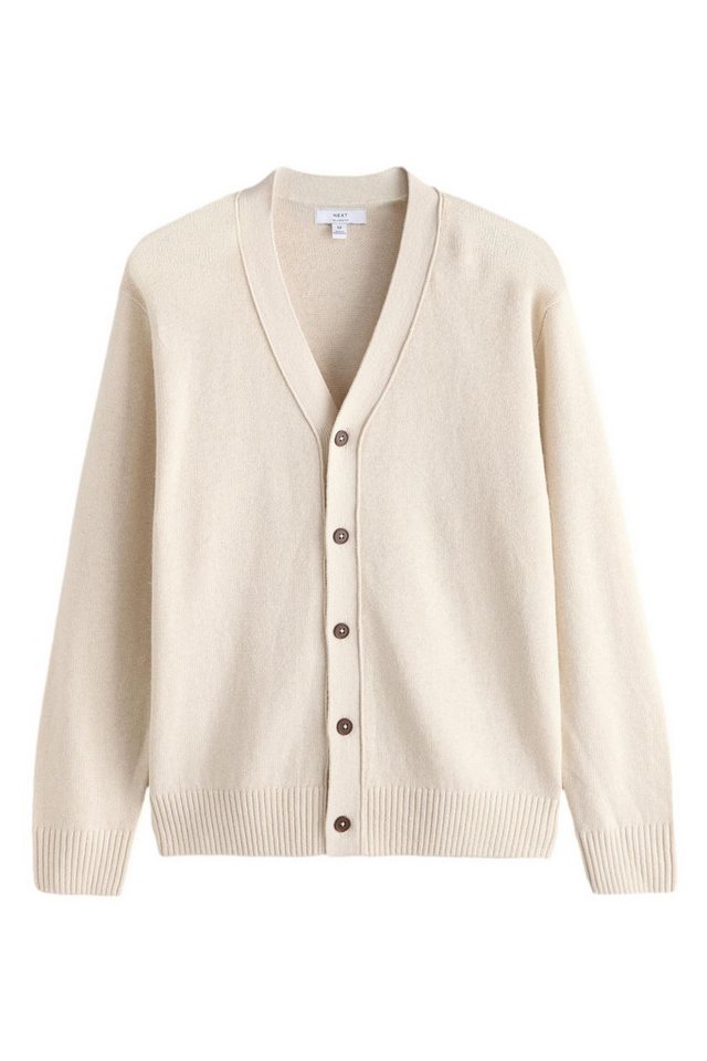 Next Strickjacke Relaxed Fit Strickjake mit Pointelle-Streifen (1-tlg)