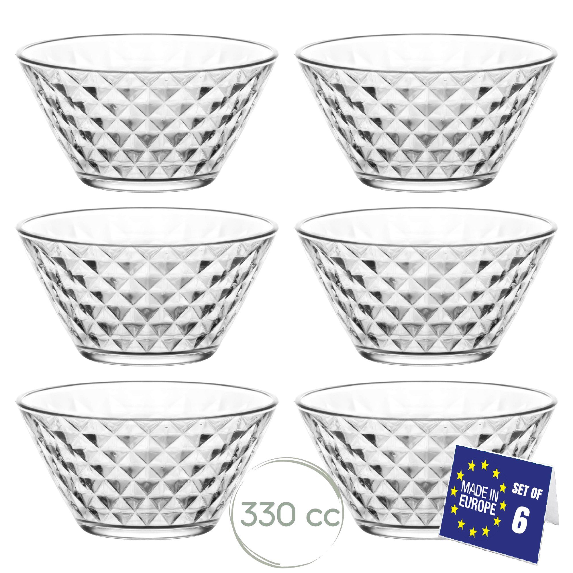 LAV Schale LAV Artemis Glasschalen – 330 ml (11 1/4 oz), 6er Set, (6-tlg)