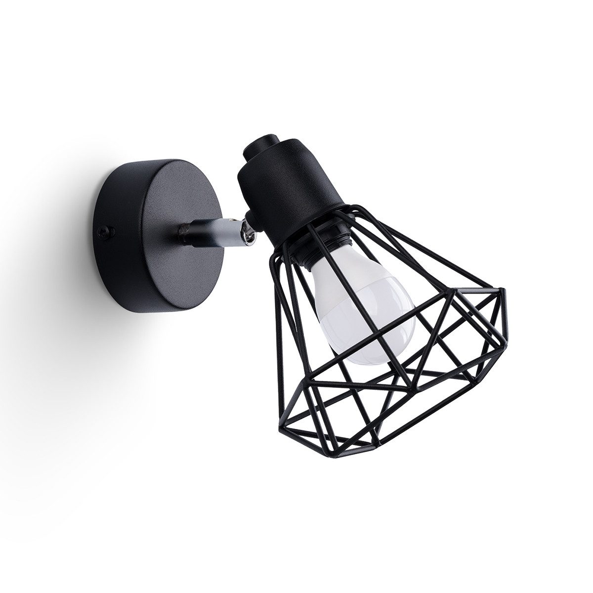SOLLUX lighting Wandleuchte Wandleuchte Artemis 1 Schwarz, Nicht enthalten