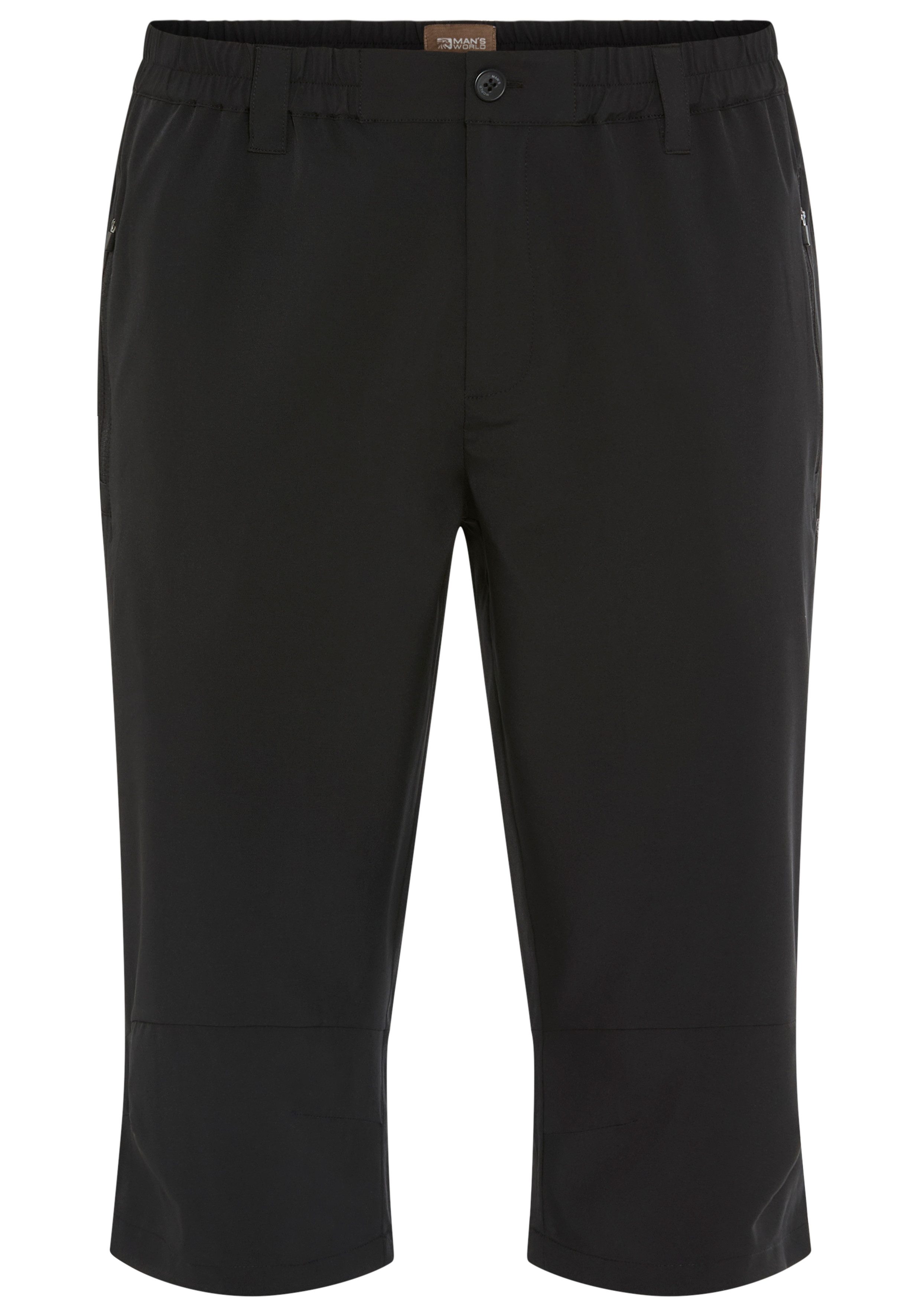 Man's World Plus Funktionsshorts sportliche Webhose, gerades Bein, mit Gürtelschlaufen