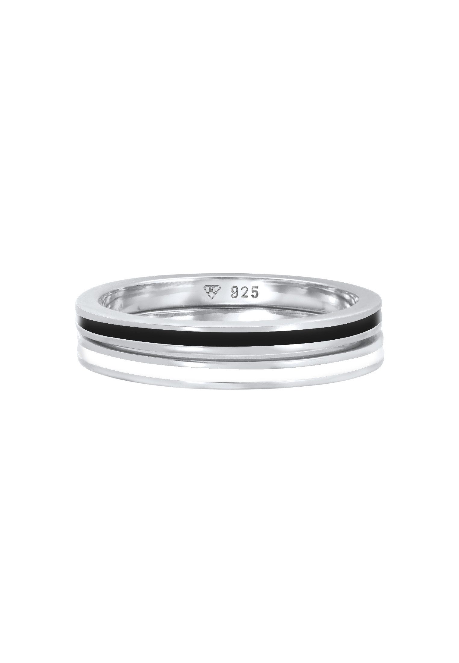 Elli Ring-Set Bandring Basic Emaille 2er Set 925 Silber, Ring Set günstig online kaufen