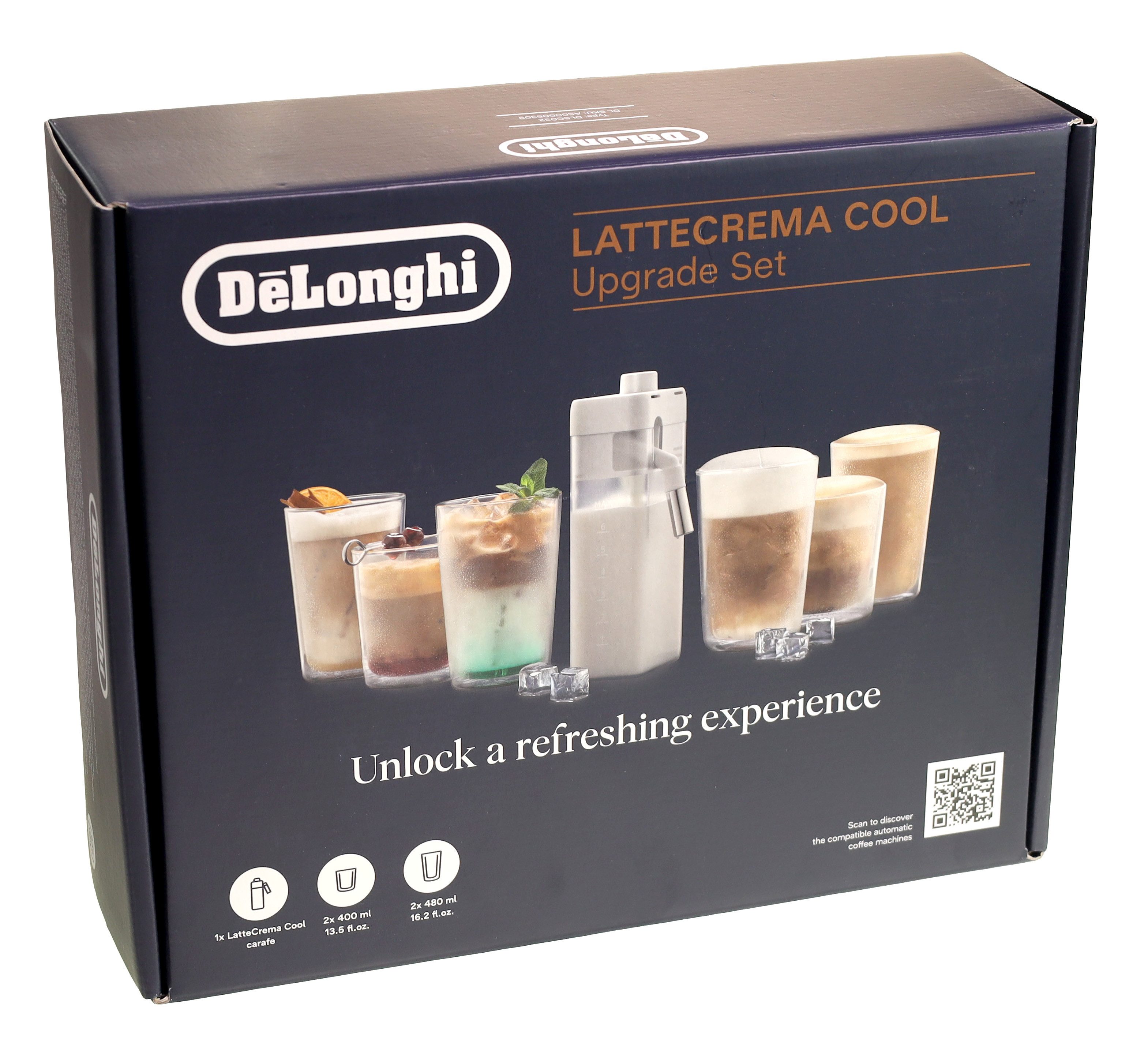 De'Longhi Gläser-Set DeLonghi AS00006309,DLSC032 LatteCrema Cool-Zubehörset für EXAM440.55