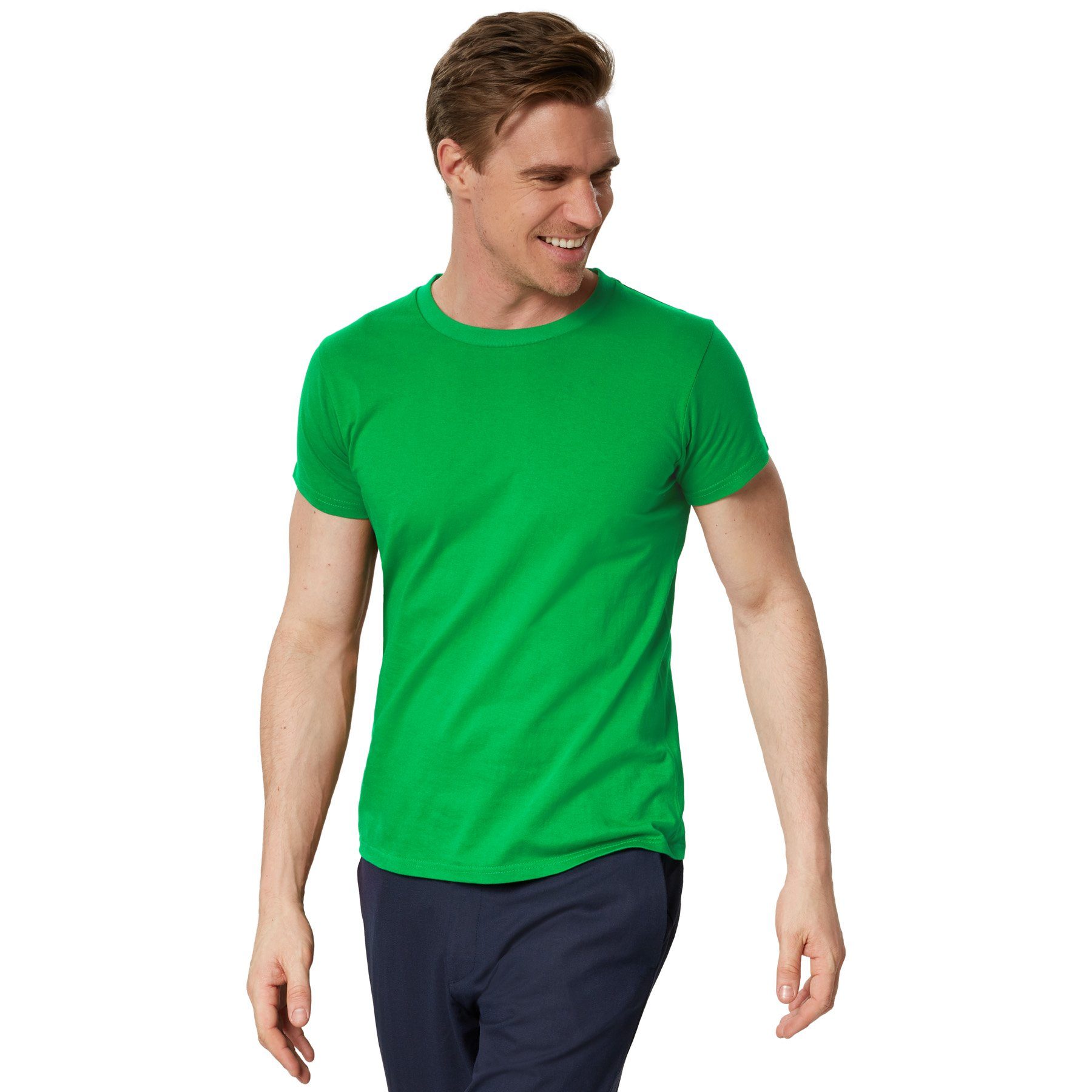 dressforfun T-Shirt T-Shirt Männer Rundhals grün