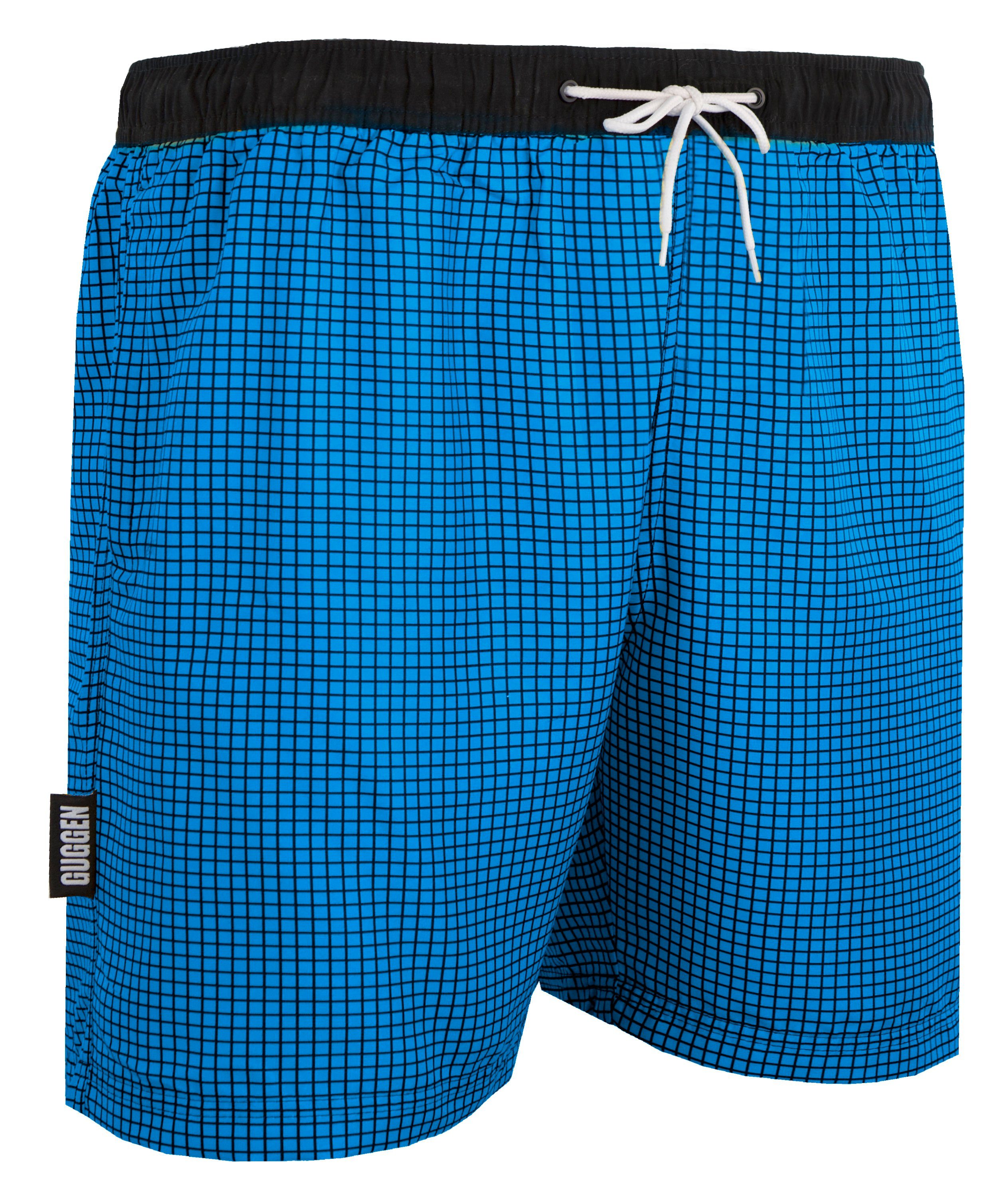 GUGGEN Mountain Badehose Badehose Herren Badeshorts Schnelltrocknend Boardshorts Beachshorts Streifen Karriert Badeshorts mit Kordel Gummizug Innenslip