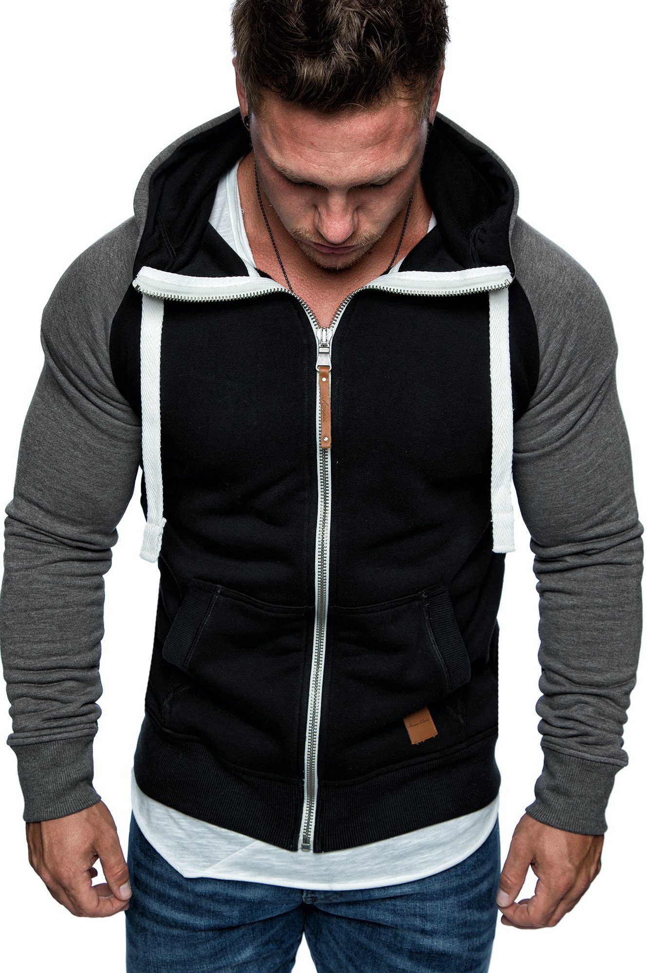Amaci&Sons Kapuzenpullover EL CAJON Sweatjacke Herren günstig online kaufen