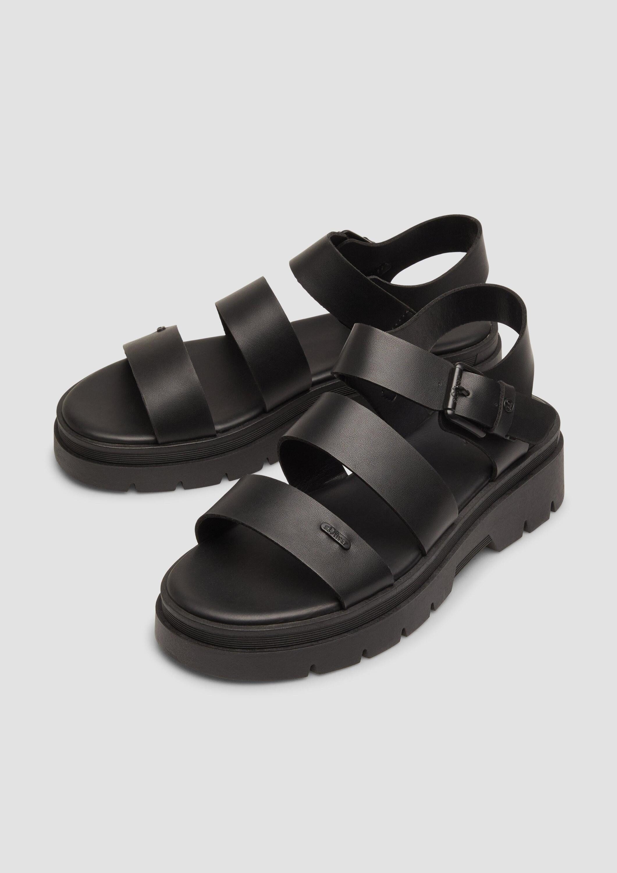 s.Oliver Sandalen Sandale Chunky Sandalen in Leder-Optik