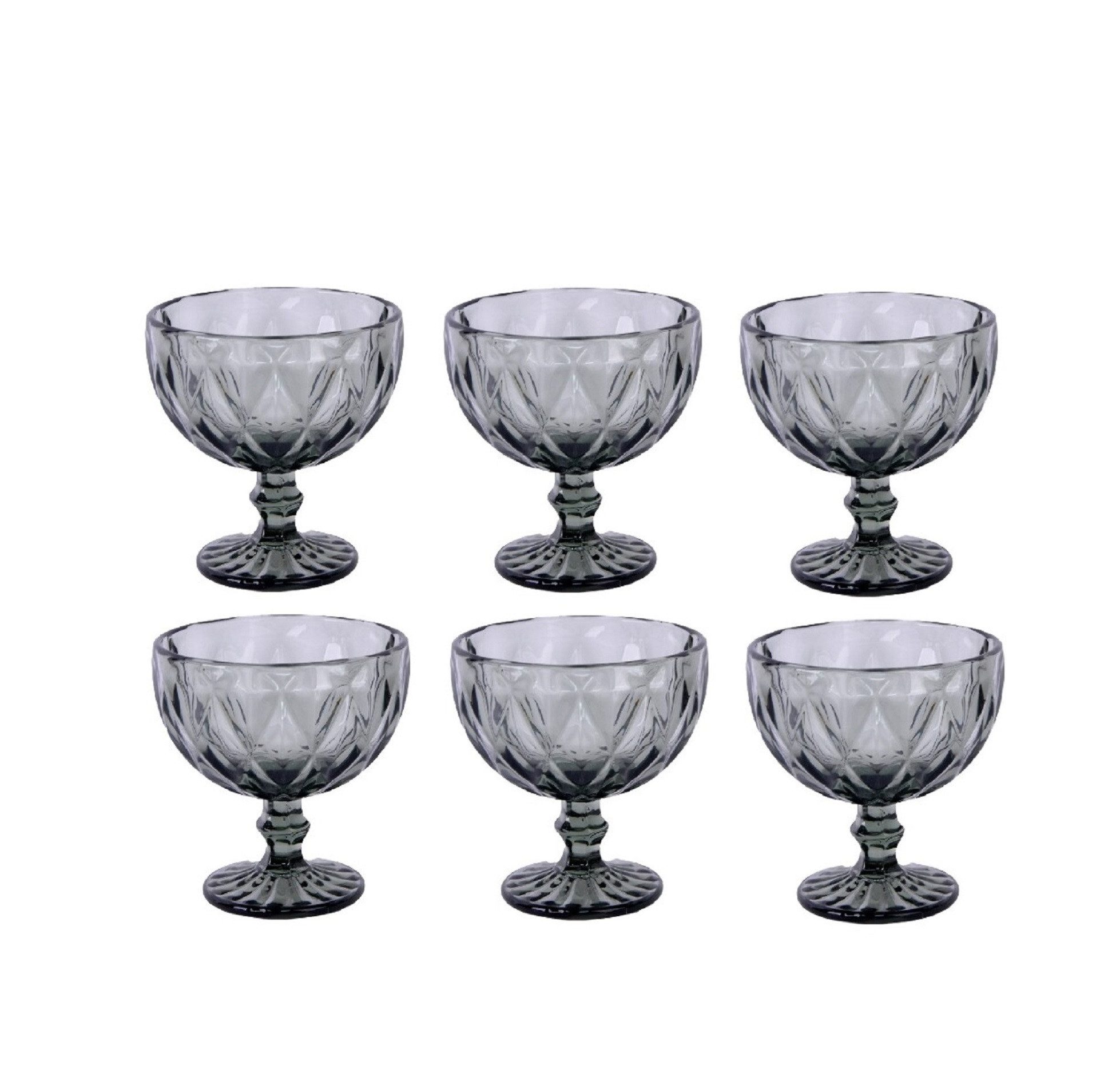 Schäfer Elektronik Schale 6er Set Diamond – 300 ml Формочки для льда Set für Desserts und Snacks, Glas, (6-tlg)