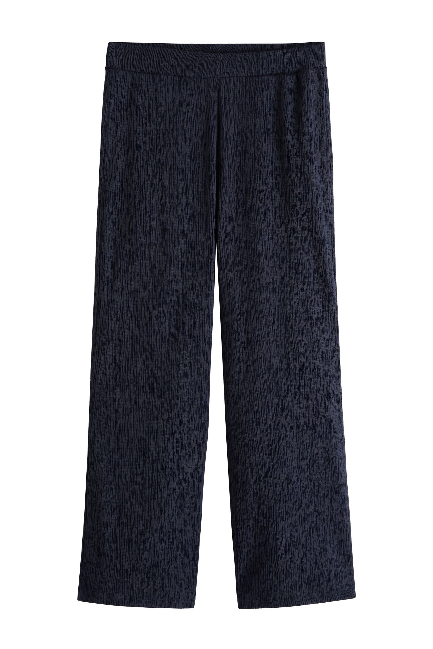 Palazzohose Strukturierte Hose mit weitem Bein