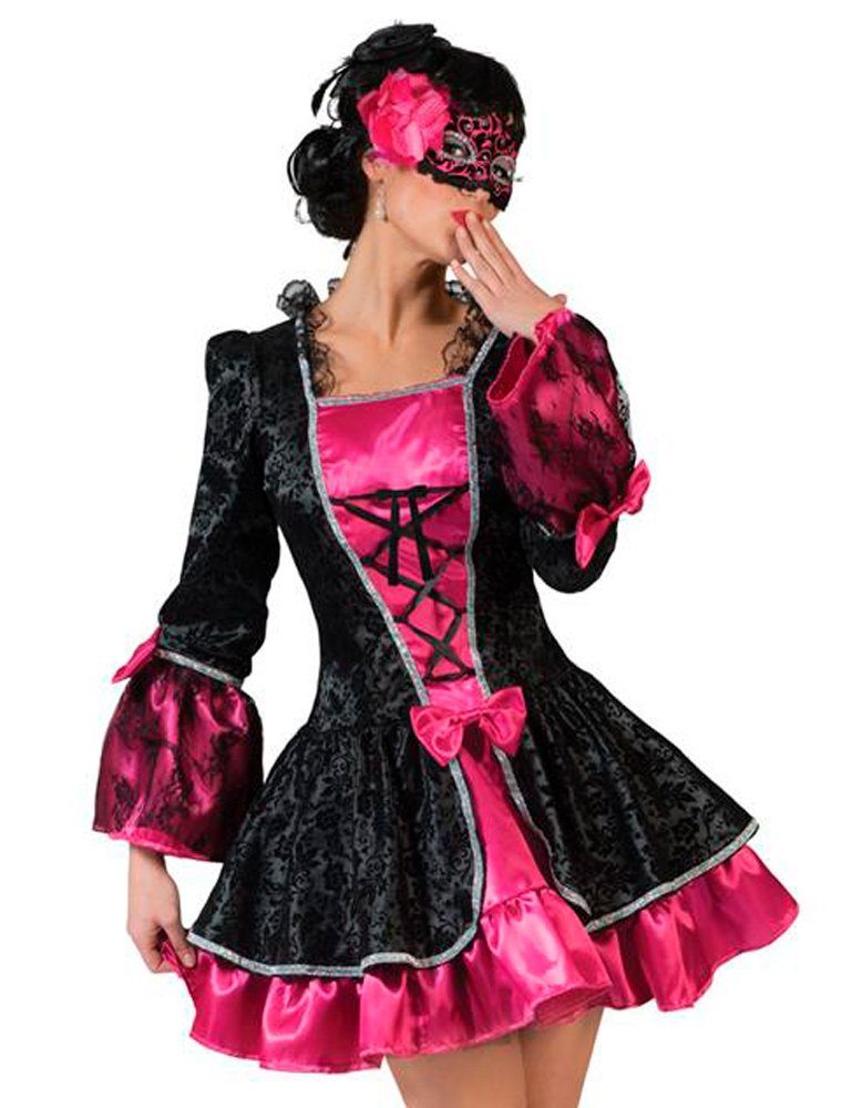Funny Fashion Kostüm Barock Kostüm 'Vicky' für Damen - Schwarz Pink, K