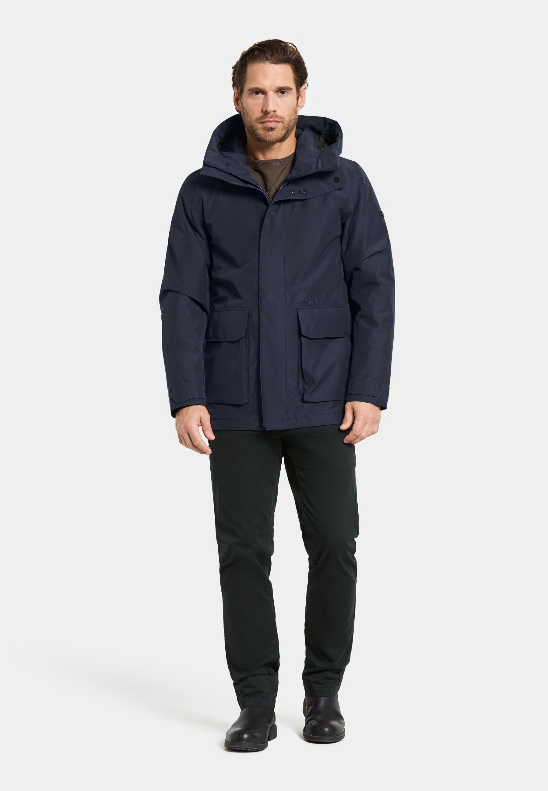 Didriksons Winterjacke Herren Winterparka Wasserdicht Mit Kapuze LIAM mit Kapuze mit Taschen