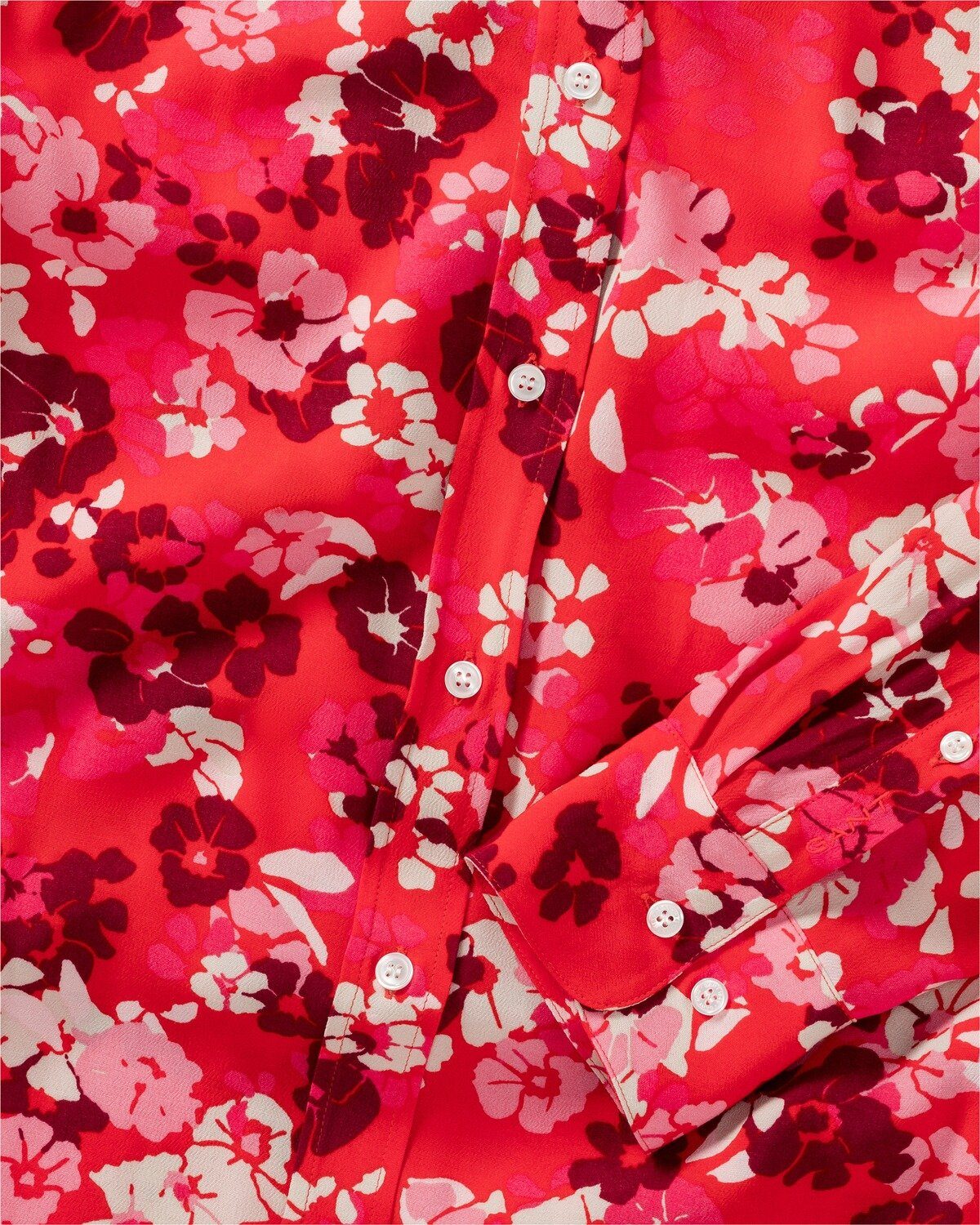 Gant Kleid Rot mit Hemdblusenkleid Blumen-Print