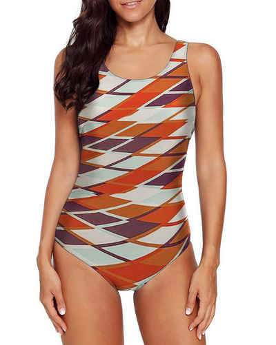 Orient Phoenix Badekleid Damen shaping-effekt Einteiliger Badeanzug für sportliches Training Badebekleidung Schwimmanzug mädchen Monokini push up Schwarz
