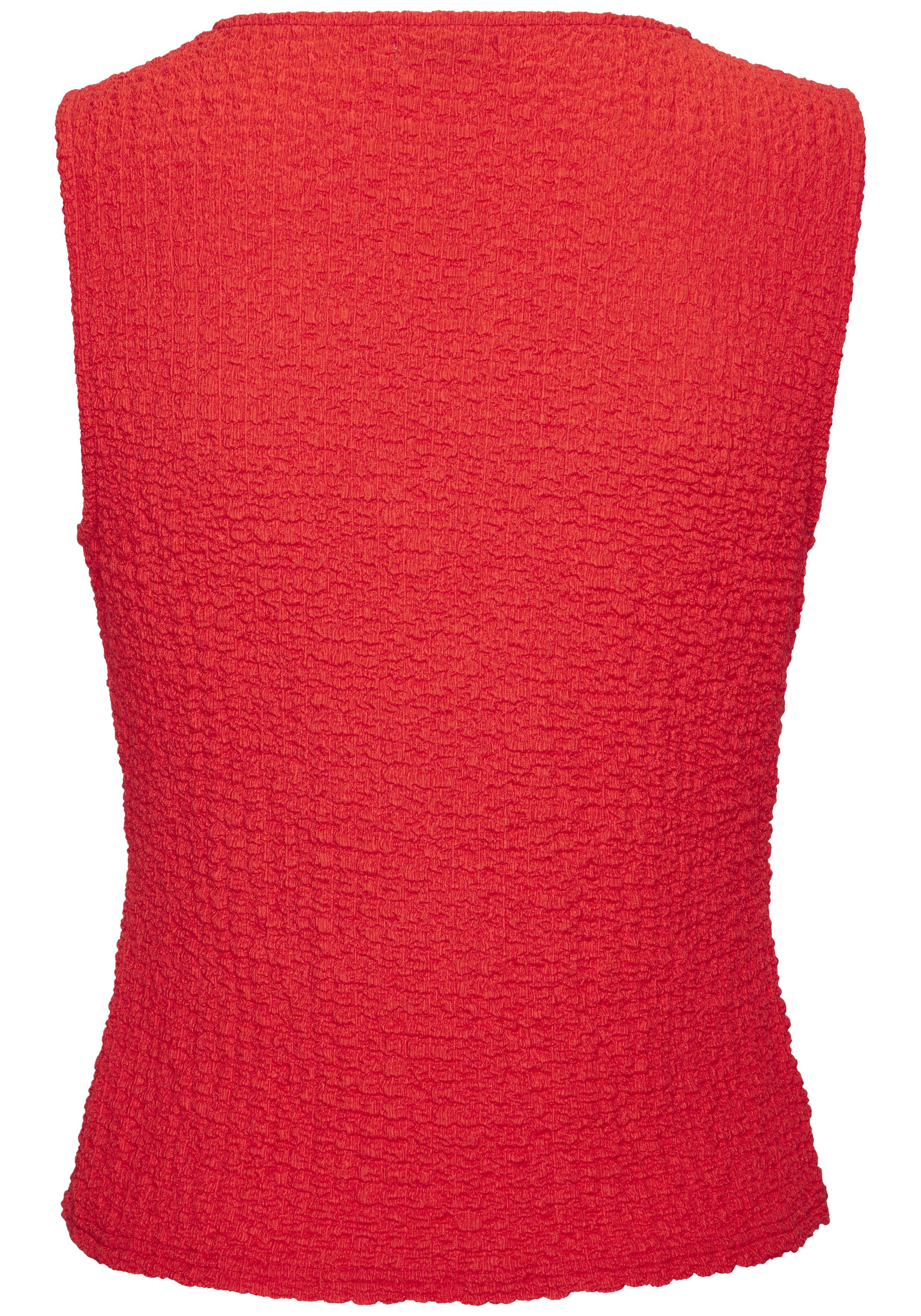 LASCANA Tanktop mit V-Ausschnitt, Sommertop, Anzugweste aus modischer Strukturware