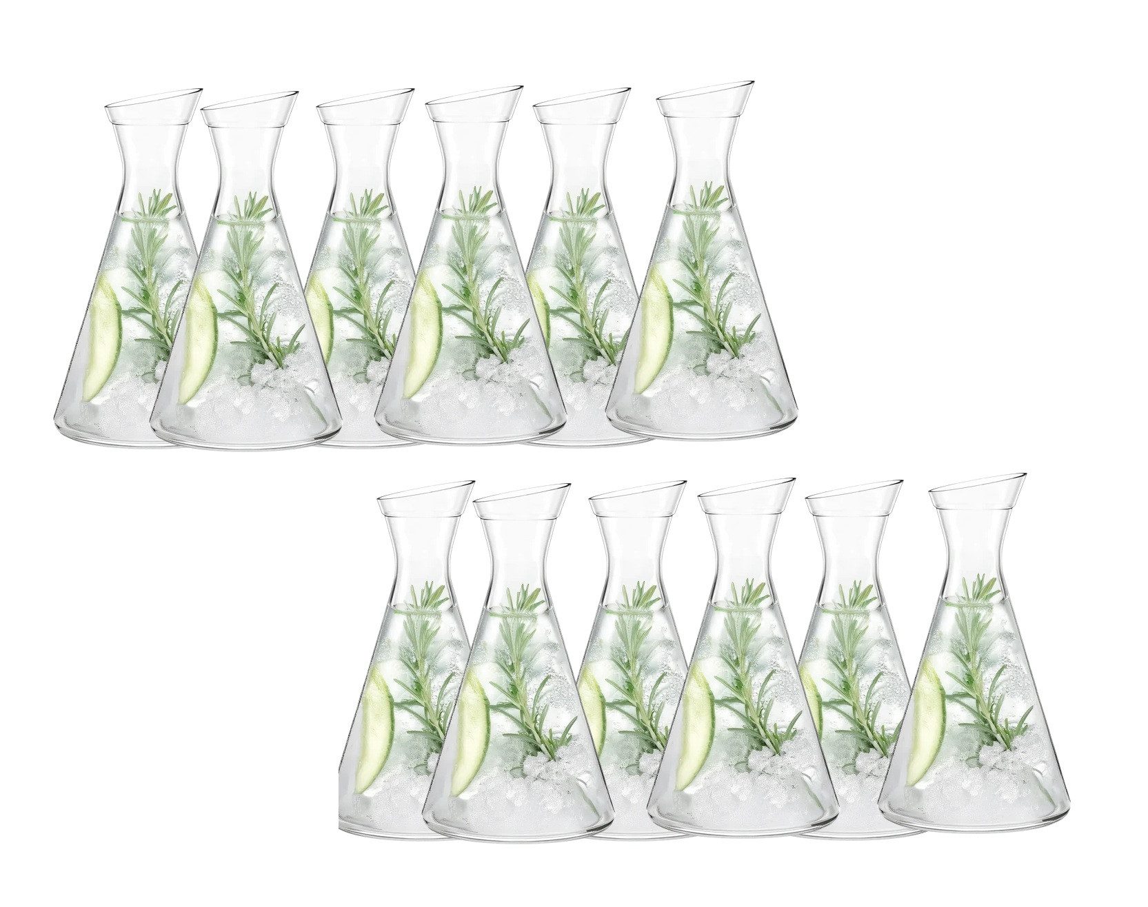 Stölzle-Oberglas Karaffe 12 x Schräghalskaraffe Wasserkaraffe Decanter a 0,25L PISA, (12-tlg)