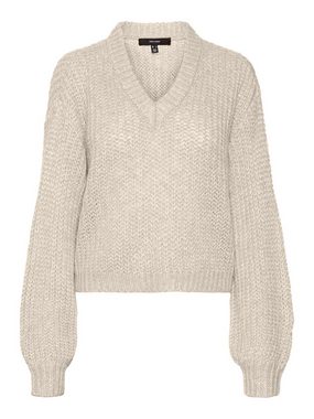 Vero Moda V-Ausschnitt-Pullover VMTHUNDER LS V-NECK PULLOVER GA BF