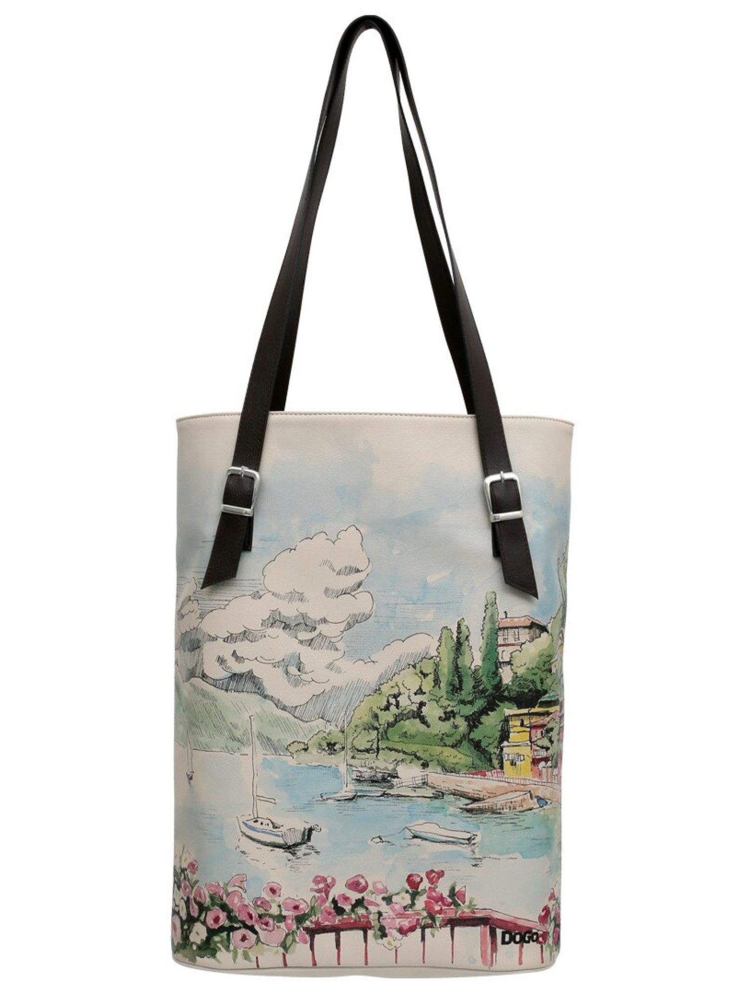 DOGO Umhängetasche Tall Bag Damen Schultertasche Lago Di Como Damen Schultertasche, Handgefertigt