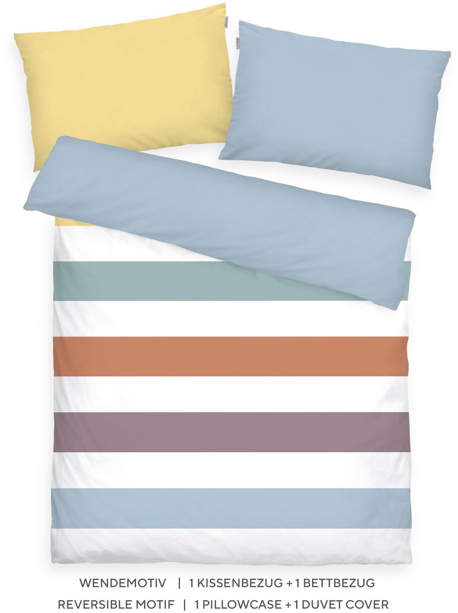 TOM TAILOR HOME Babybettwäsche TWO-TONE SOLID COLORS in Gr. 100x135cm, Renforcé, 2 teilig, new bedroom, gewebtes Label