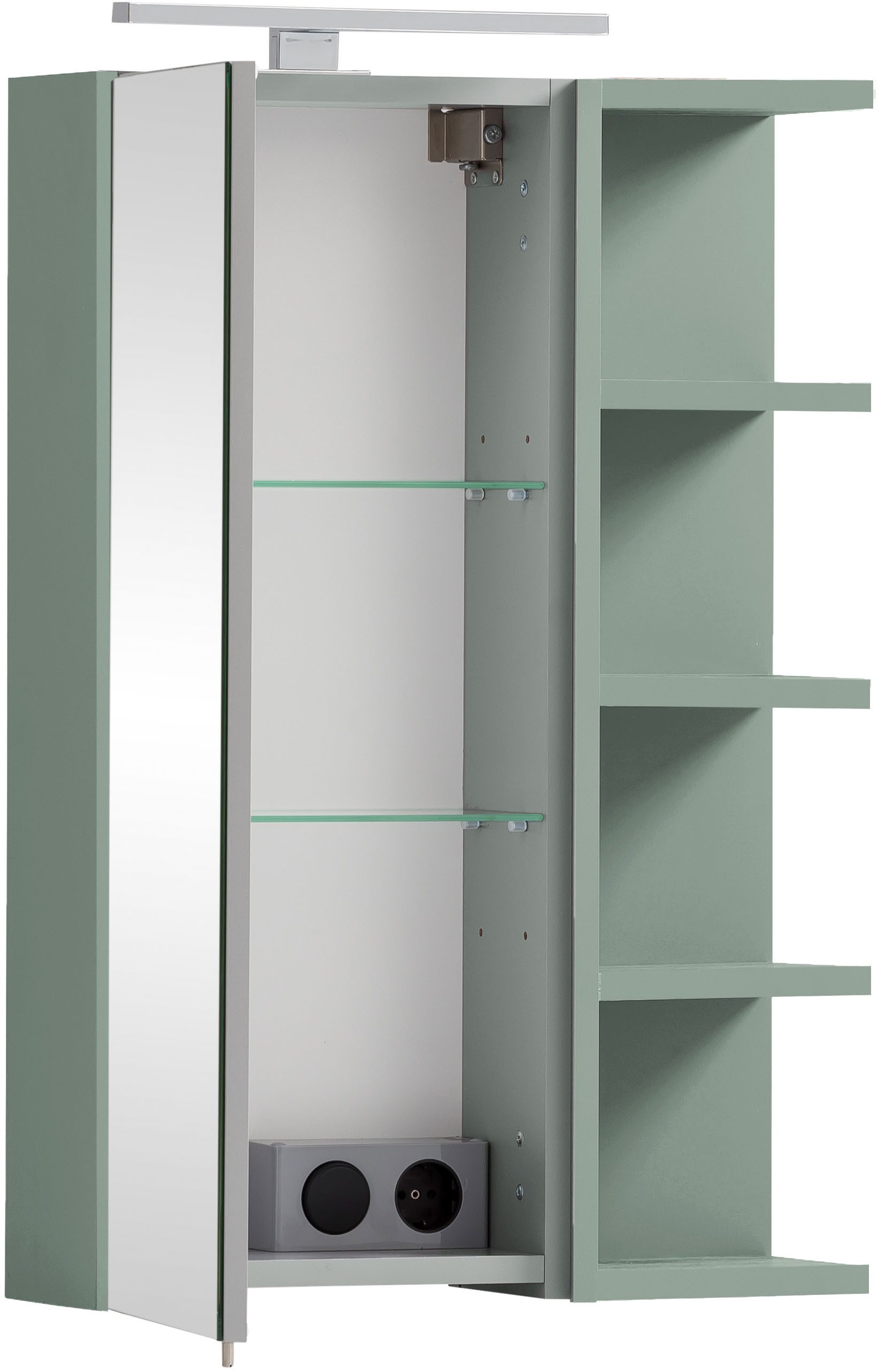 Schildmeyer Spiegelschrank Piazza, Spiegelschrank, Made in Germany, B: 49,7 cm (1-St) Solide Verarbeitung - Dieses Produkt ist in Deutschland gefertigt