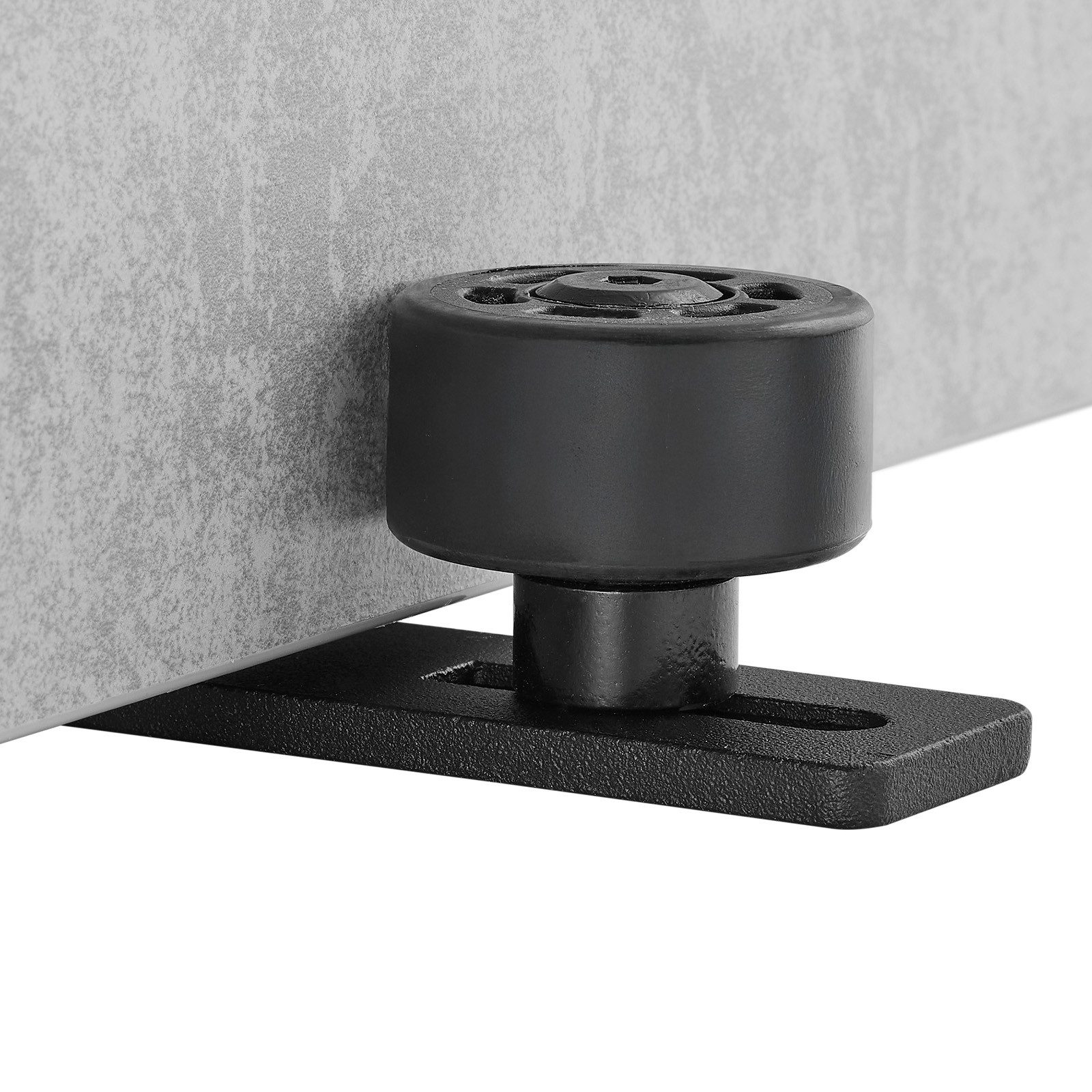 SO-TECH® Türbeschlag Schiebetürführung Baukastensystem Schiene 2-3,36m Laufrollen, Schiebetür-Bodenführung schwarz, für Türstärken von 17–49 mm