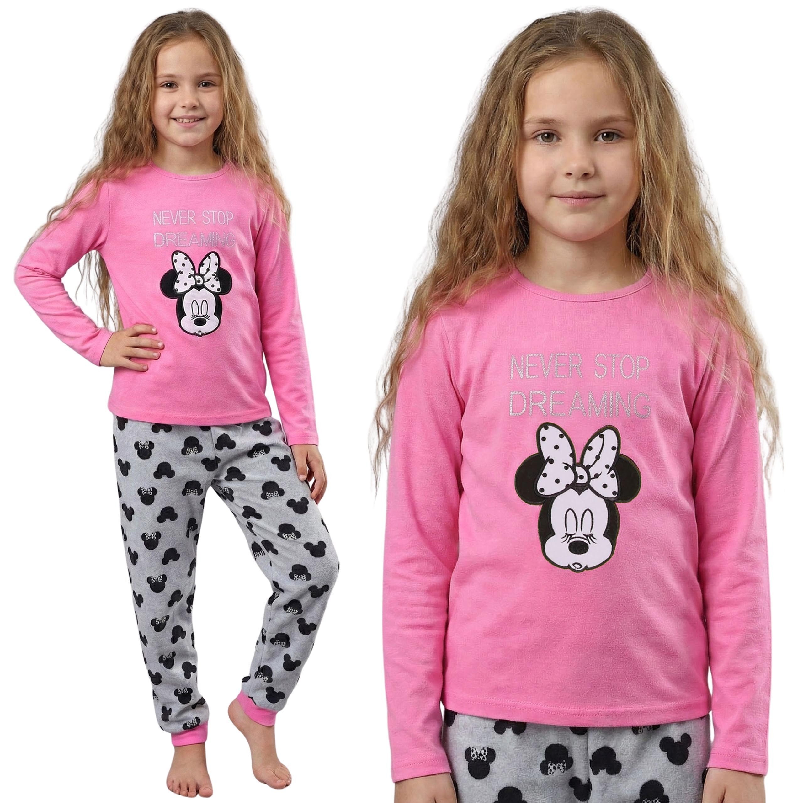Pyjama DISNEY Minnie Mouse Fleece-Pyjama für Mädchen – langarm, warm