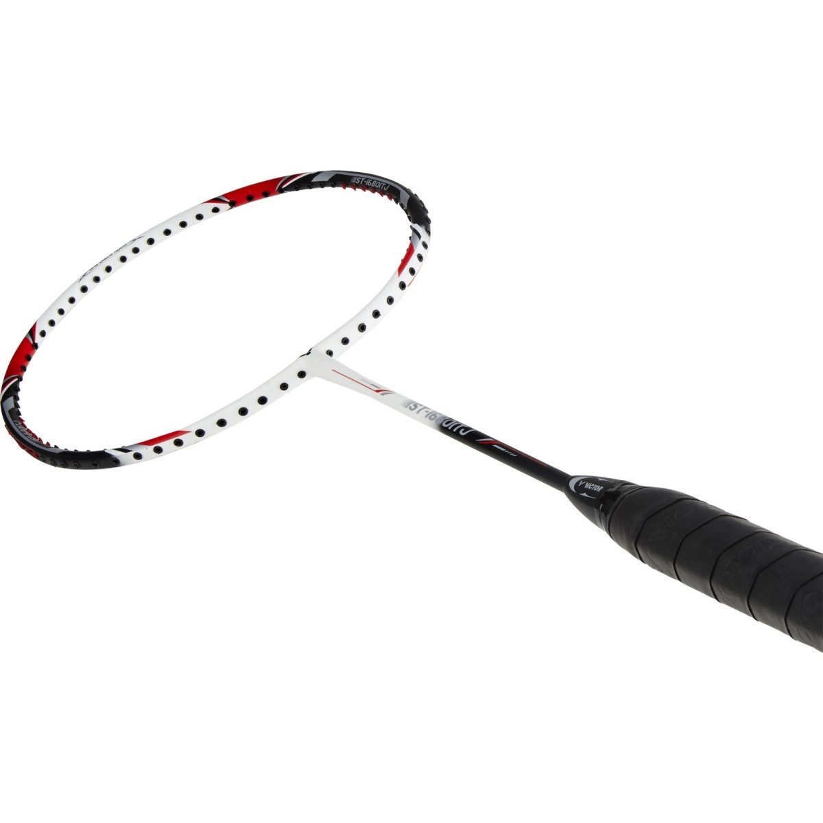 VICTOR Badmintonschläger ST1680 ITJ Stahl (115g, One-Peace-Optic) weiss - besaitet