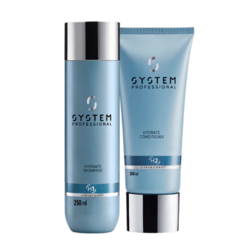System Professional Haarpflege-Set System Professional Hydrate Set H1 Shampoo + H2 Conditioner, 2-tlg., reichhaltig