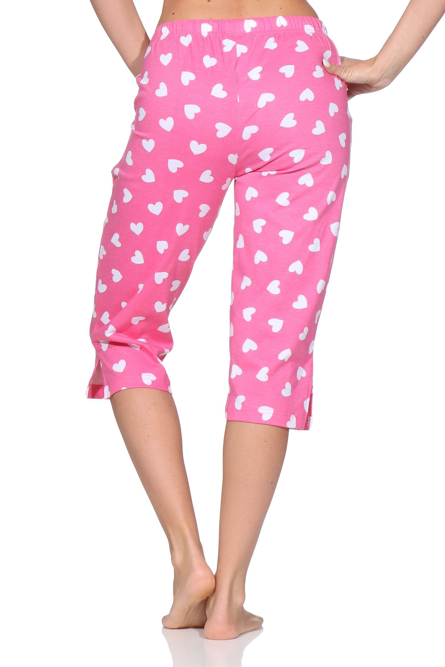 Normann Relaxanzug Damen Schlafanzug Pyjama Capri-Hose 3/4-lang - perfekt zu kombinieren – Bild 4 von 4