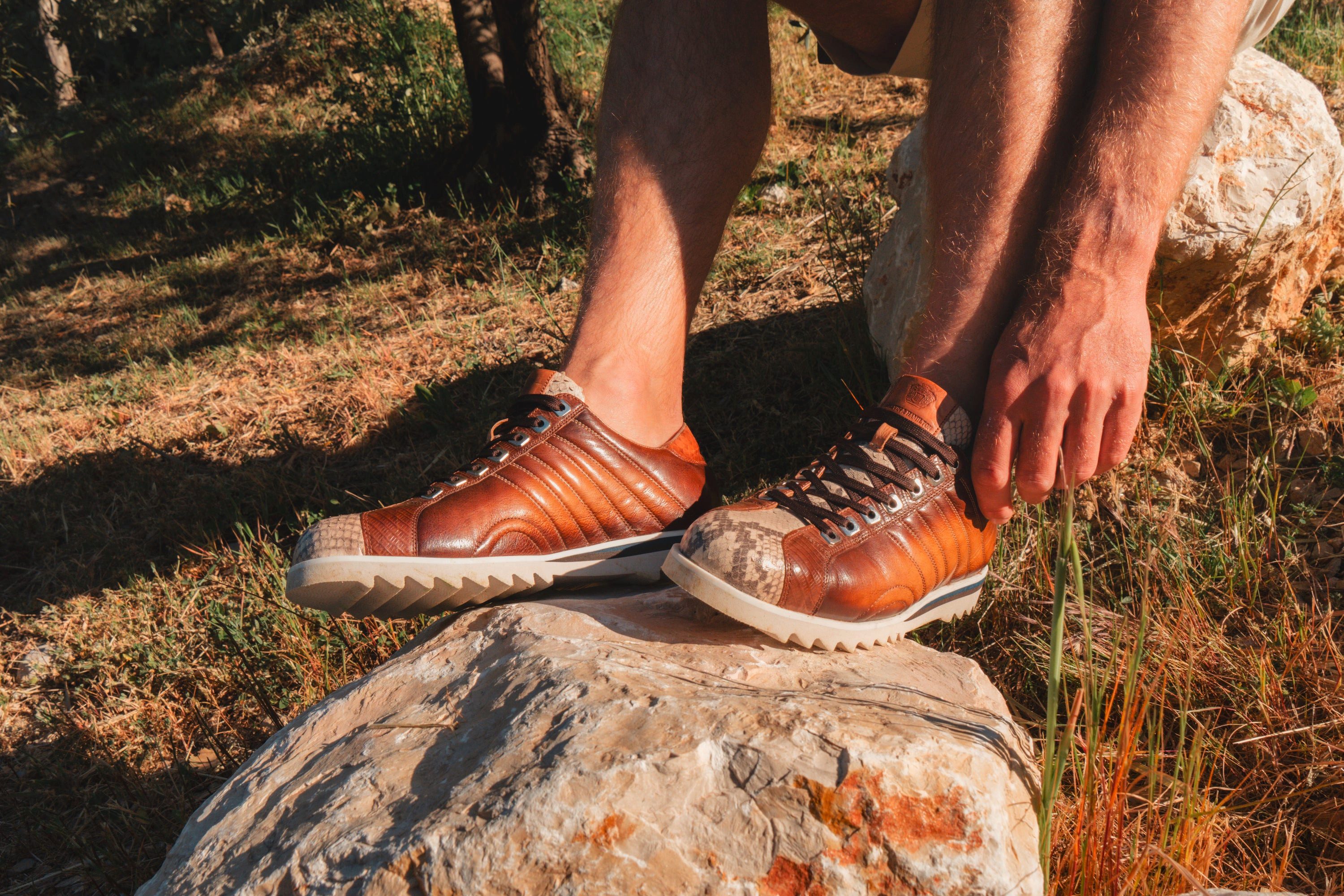 Melvin & Hamilton Hadrian 2 Leder-Sneakers für Herren Sneaker Plateausohlen, Echtes Leder, Herausnehmbare Innensohle