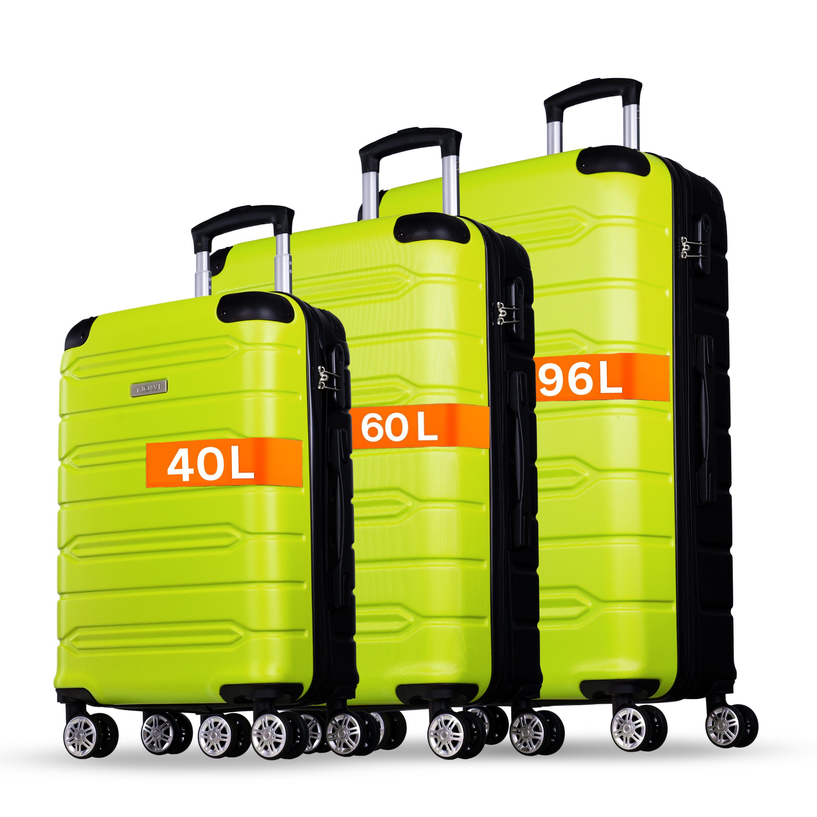 Hartschalen-Trolley Koffer Hartschalenkoffer mit Zahlenschloss & 8 Rollen Trolley