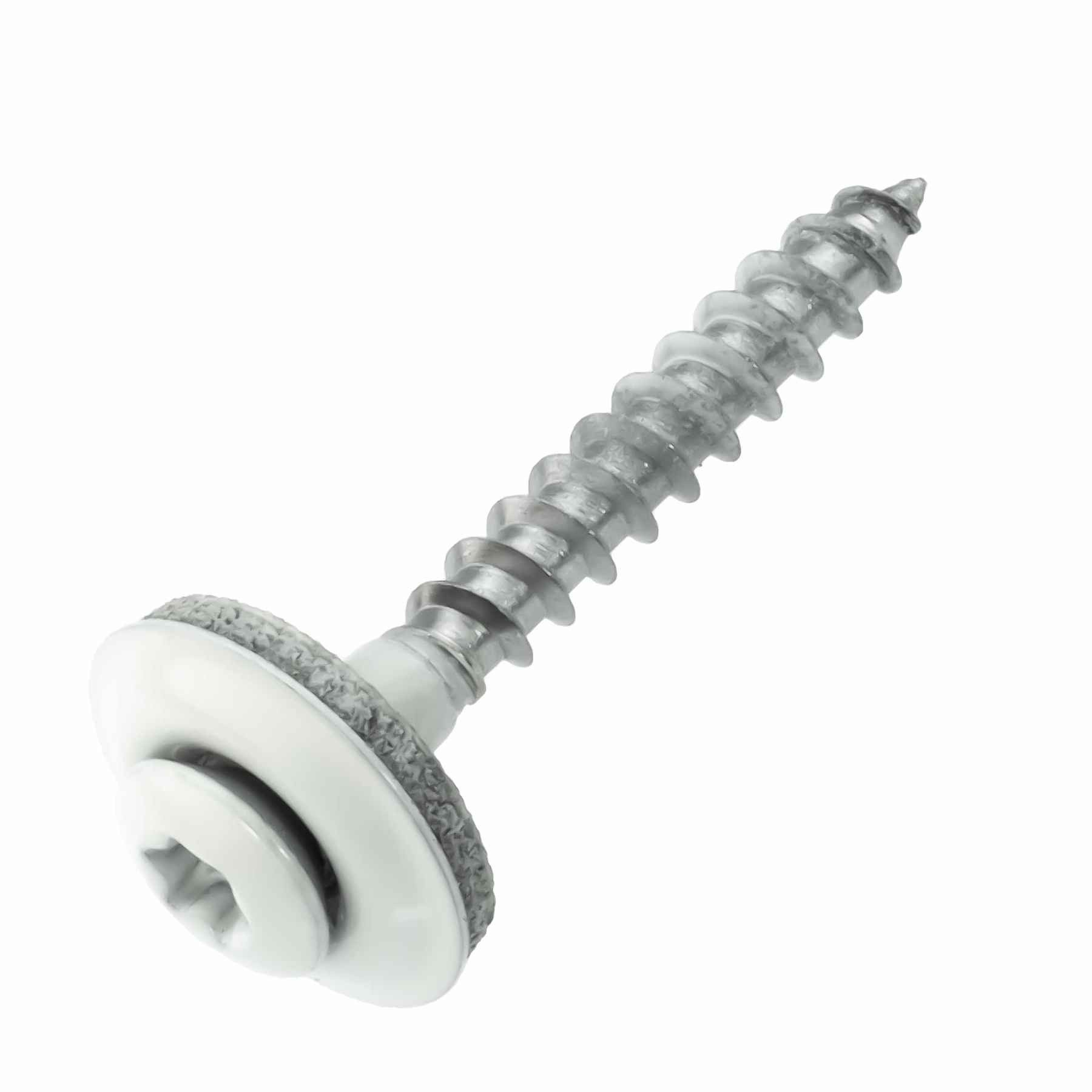 SCREWREBEL Spenglerschraube mit lackiertem Kopf - Edelstahl A2 mit EPDM-Dichtscheibe - TX20, (100 St)