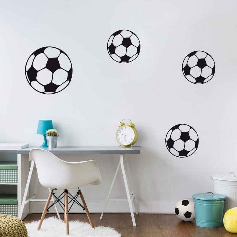 K&L Wall Art Wandtattoo Fußball Wanddeko Kinder Klebebilder Jungen Kinderzimmer Sticker, Wandbild selbstklebend, entfernbar