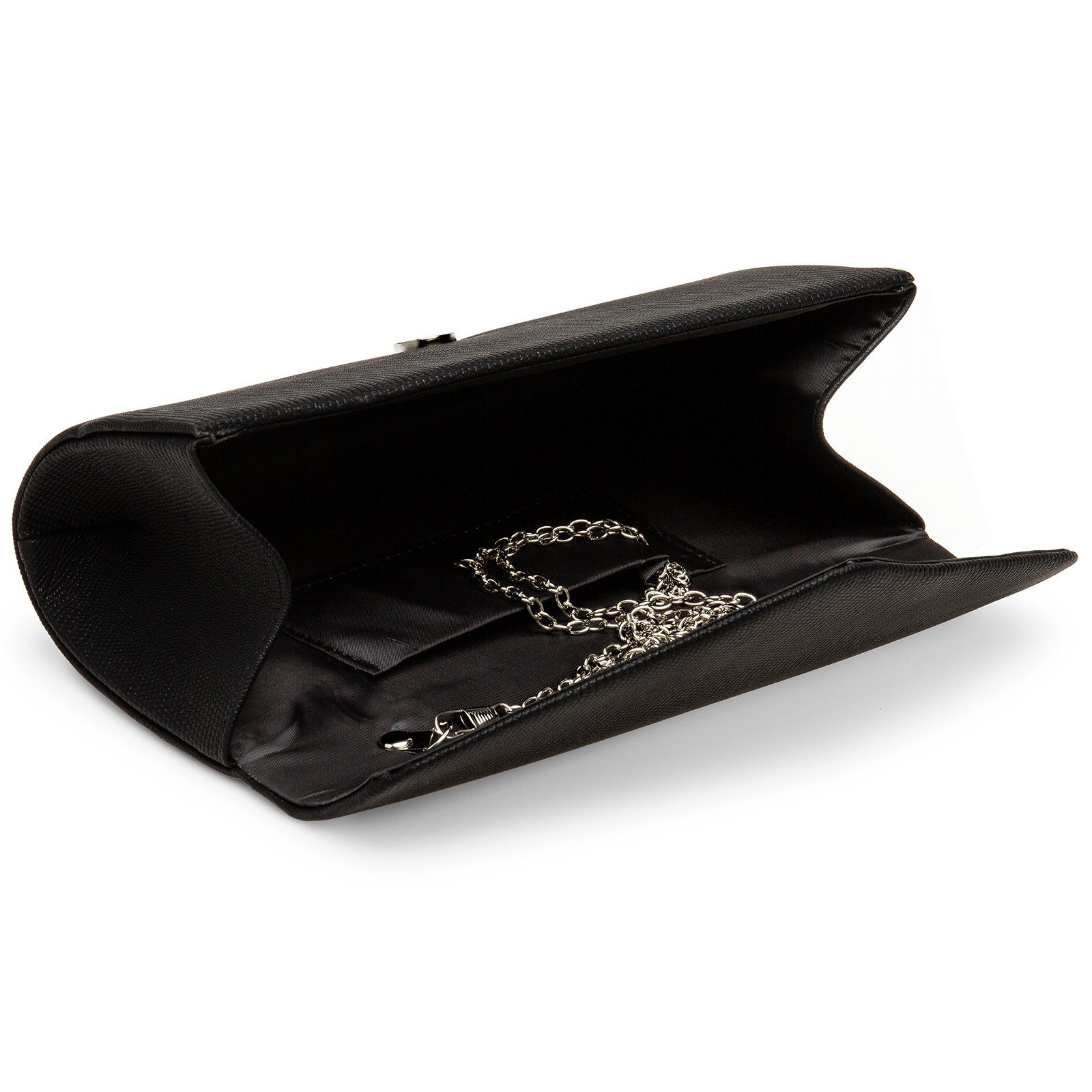 Caspar Clutch TA522 elegante Damen Snake Skin Glanz Abendtasche