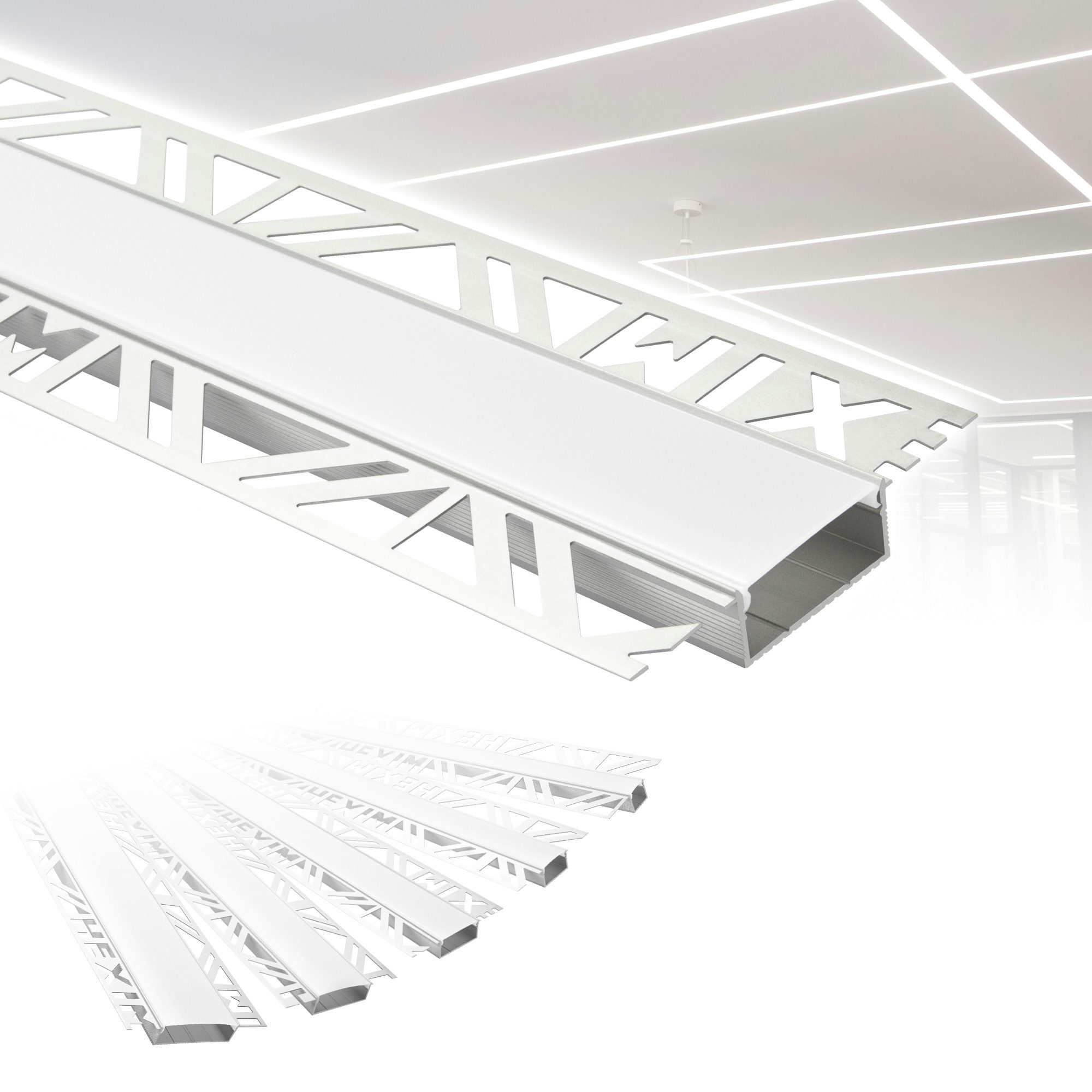 Hexim LED-Stripe-Profil 2m Trockenbauprofil Alu LED günstig online kaufen