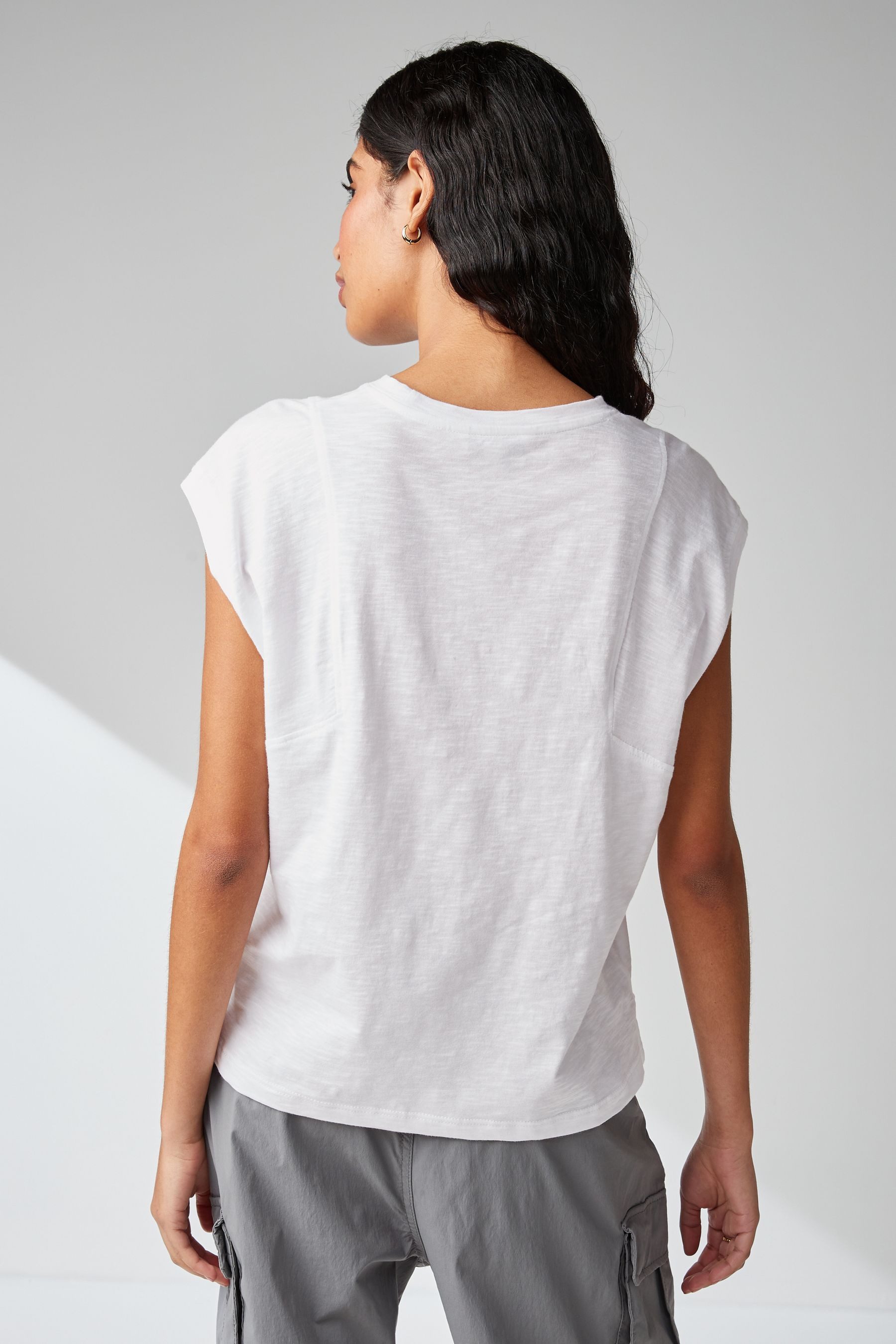 Next T-Shirt Kurzärmeliges Slub T-Shirt mit günstig online kaufen