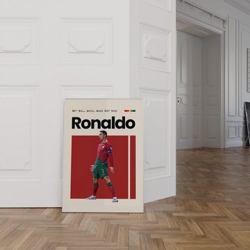 JUSTGOODMOOD Poster Premium ® Christiano Ronaldo Poster · Portugal Trikot · ohne Rahmen