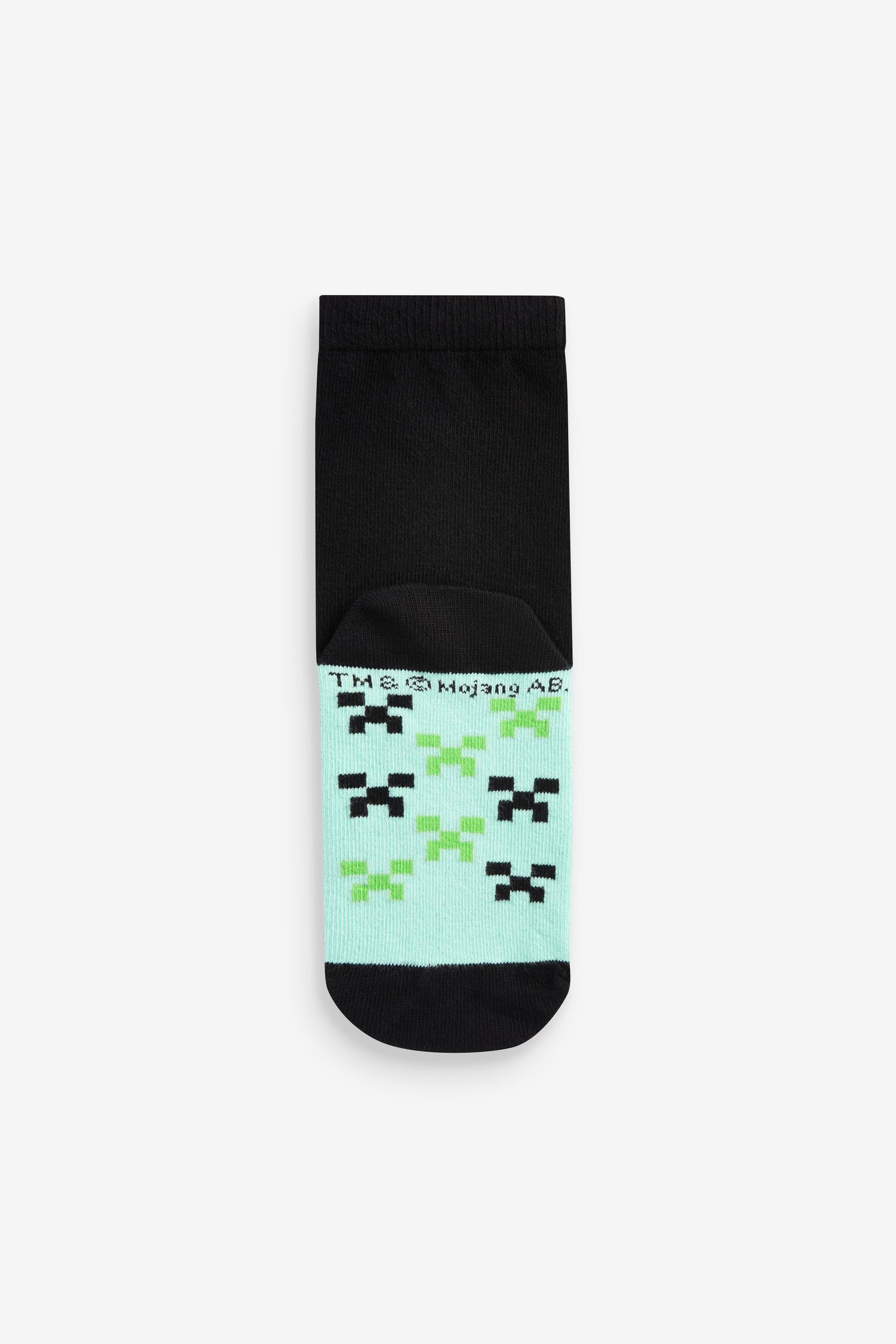 Baumwollanteil, Next Socken Black (1-Paar) 5er-Pack hohem Minecraft Kurzsocken mit