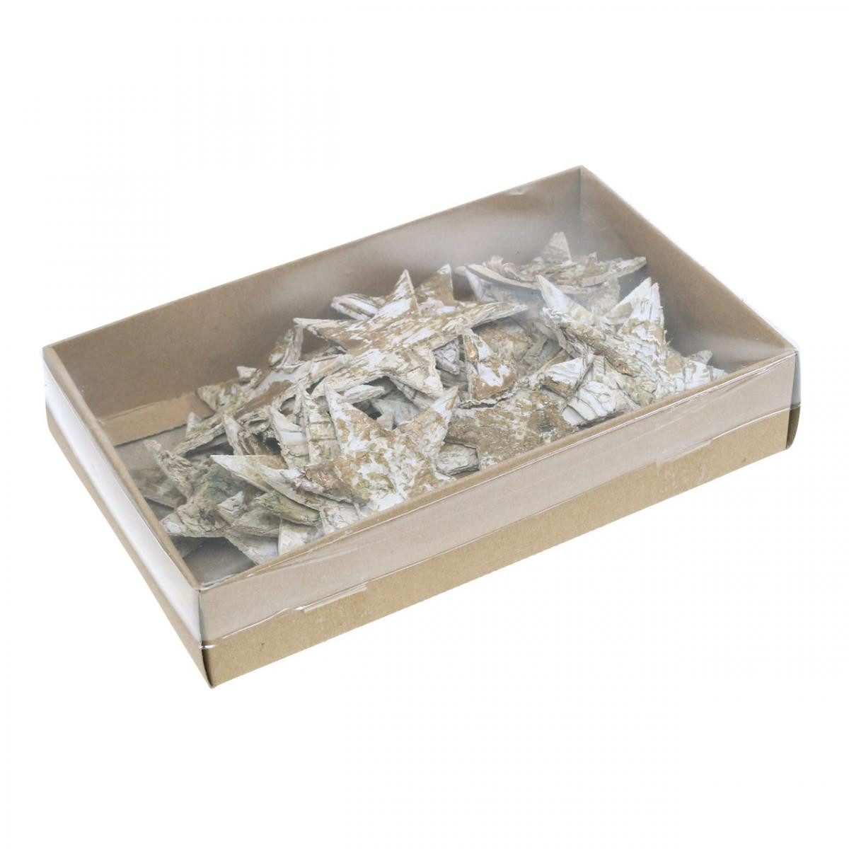 Florists Products Weihnachtsmann Deko Sterne Birkenrinde Gold Natur Weihnachtsdeko 30 Stück