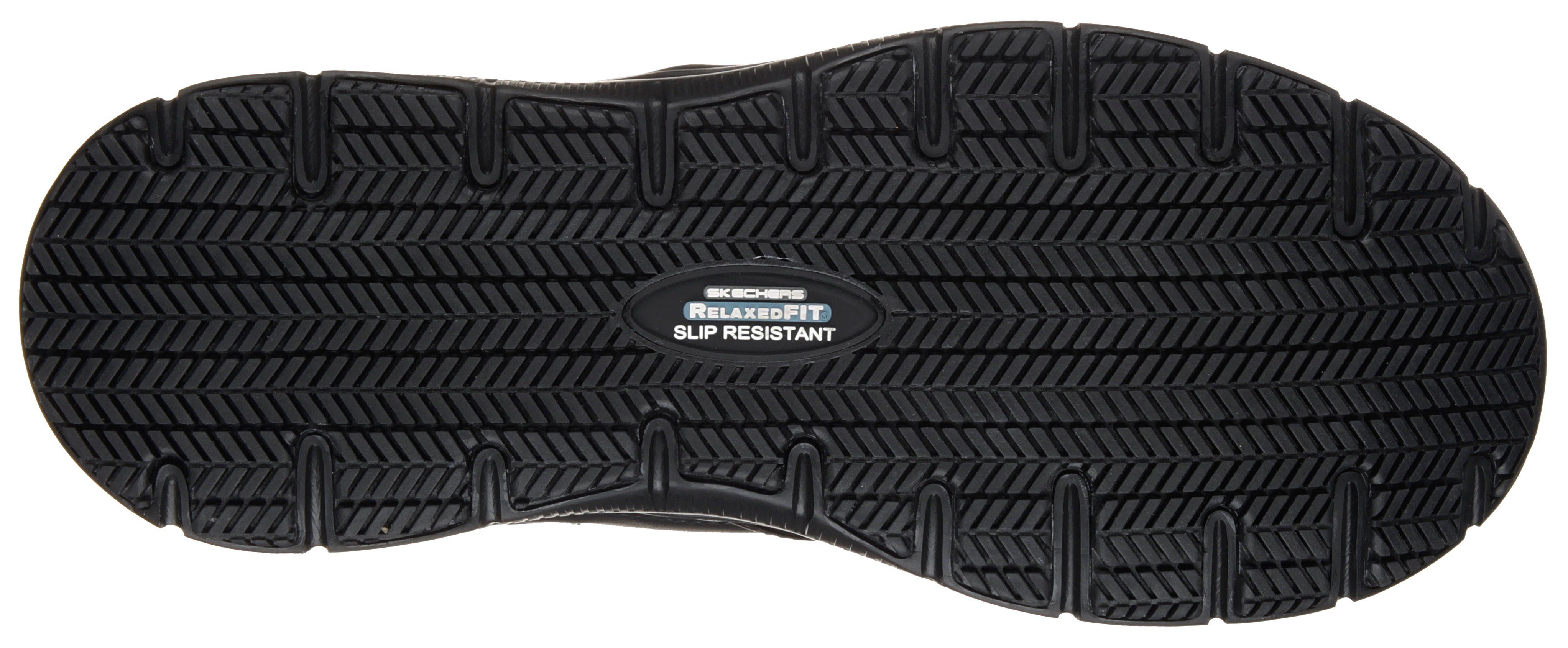 Skechers FLEX ADVANTAGE SR Berufsschuh Slipper für Gastronomie, Pflege, Krankenhaus mit Stretcheinsatz