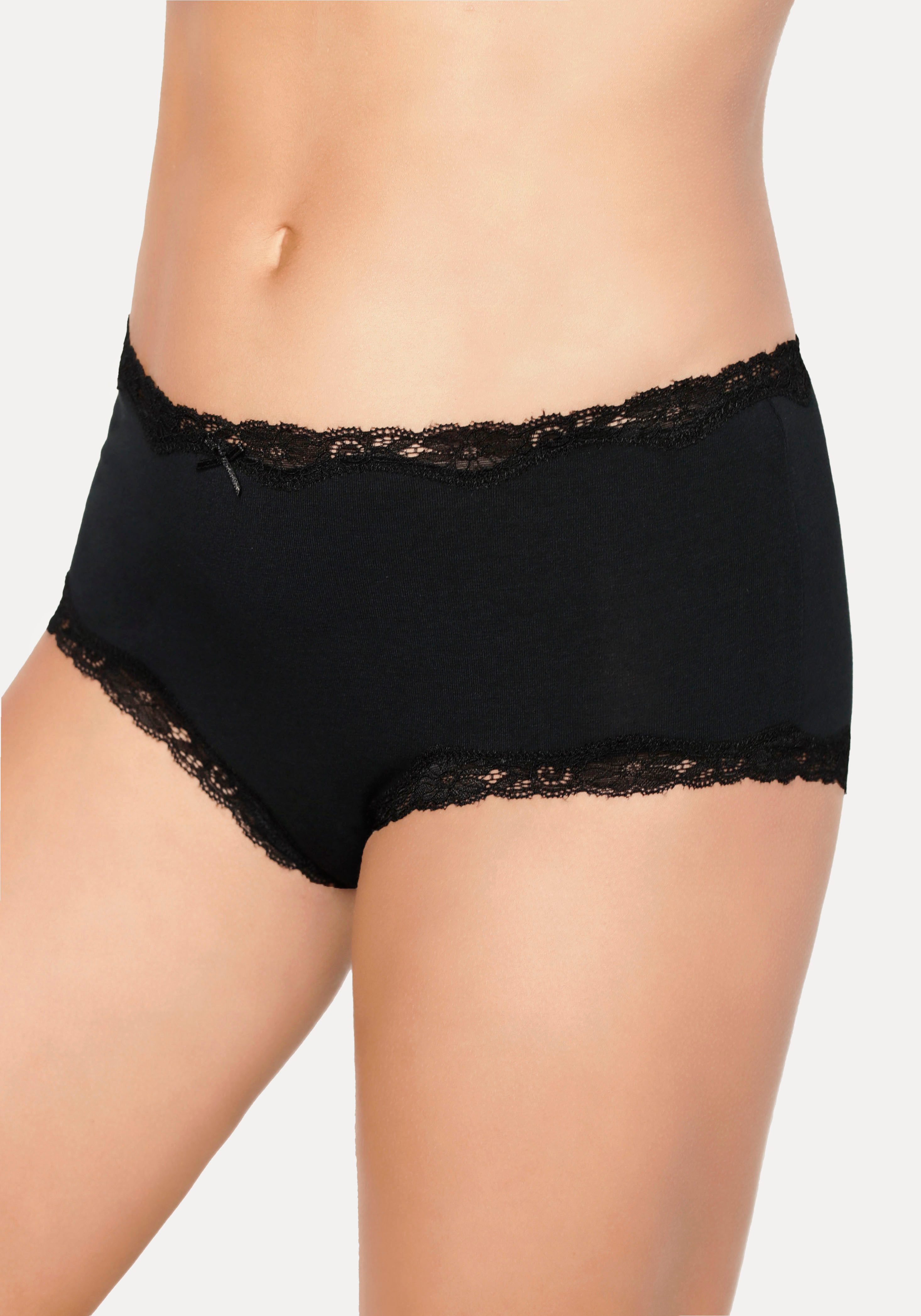 Vivance Panty (5er-Pack) aus elastischer Baumwolle, unifarbene Optik