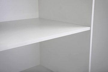 MOEBLO Kleiderschrank NOAH 06 (mit dekorativen Elementen aus Aiminium, Schwebetürenschrank 2-türig Schrank, Gaderobe mit vielen Einlegeböden und Kleiderstange), (BxHxT): 120x200x61 cm