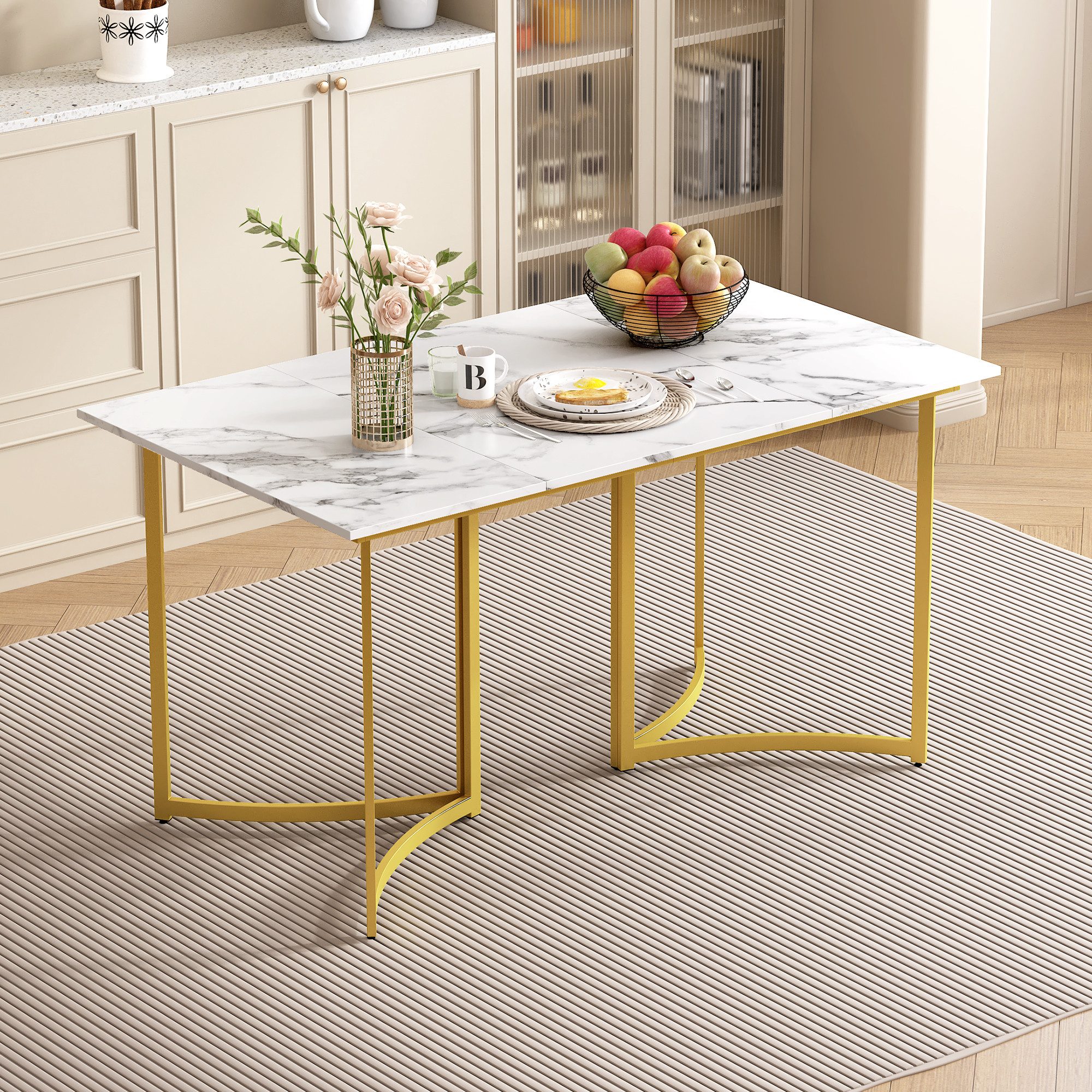 HAUSS SPOLE Essgruppe 140×80×75.5cm moderner Küchentish günstig online kaufen
