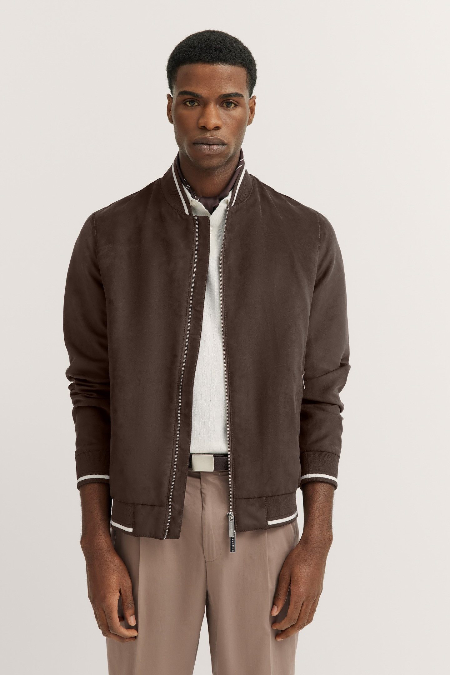 bugatti Blouson aus wasserabweisendem Velourleder